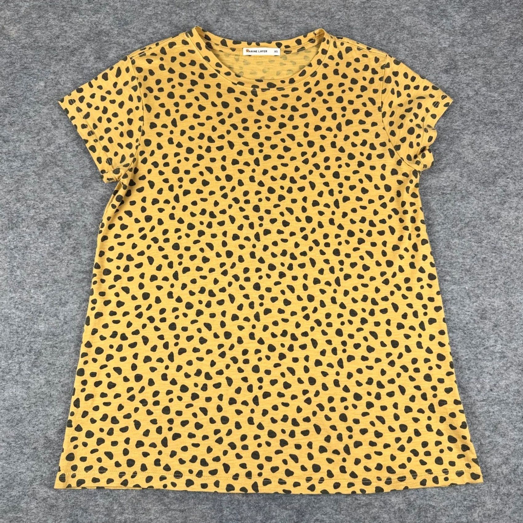 Marine Layer Marine Layer Animal Print T-Shirt Womens XS Multicolor Crew Neck Short Sleeve Cotton Modal (Gold) Regular Fit Size XS / US 0-2 / IT 36-38 - 2 Thumbnail