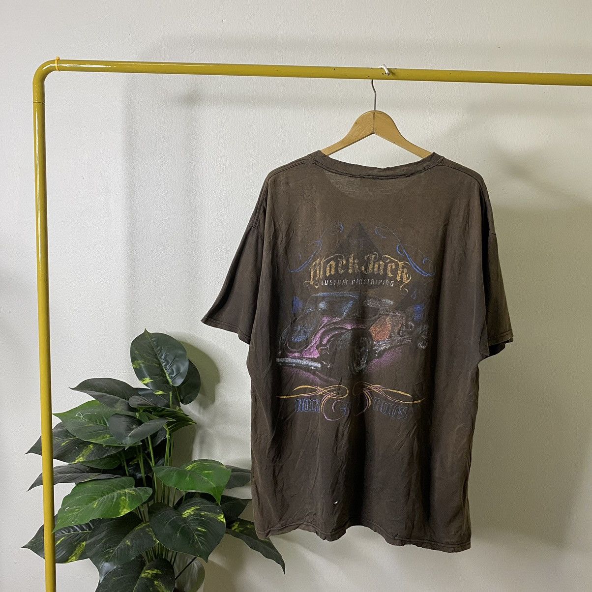 Vintage Vintage 1990s Rock & Rods Custom Pinstriping Sunfaded Tee Size US XL / EU 56 / 4 - 1 Thumbnail