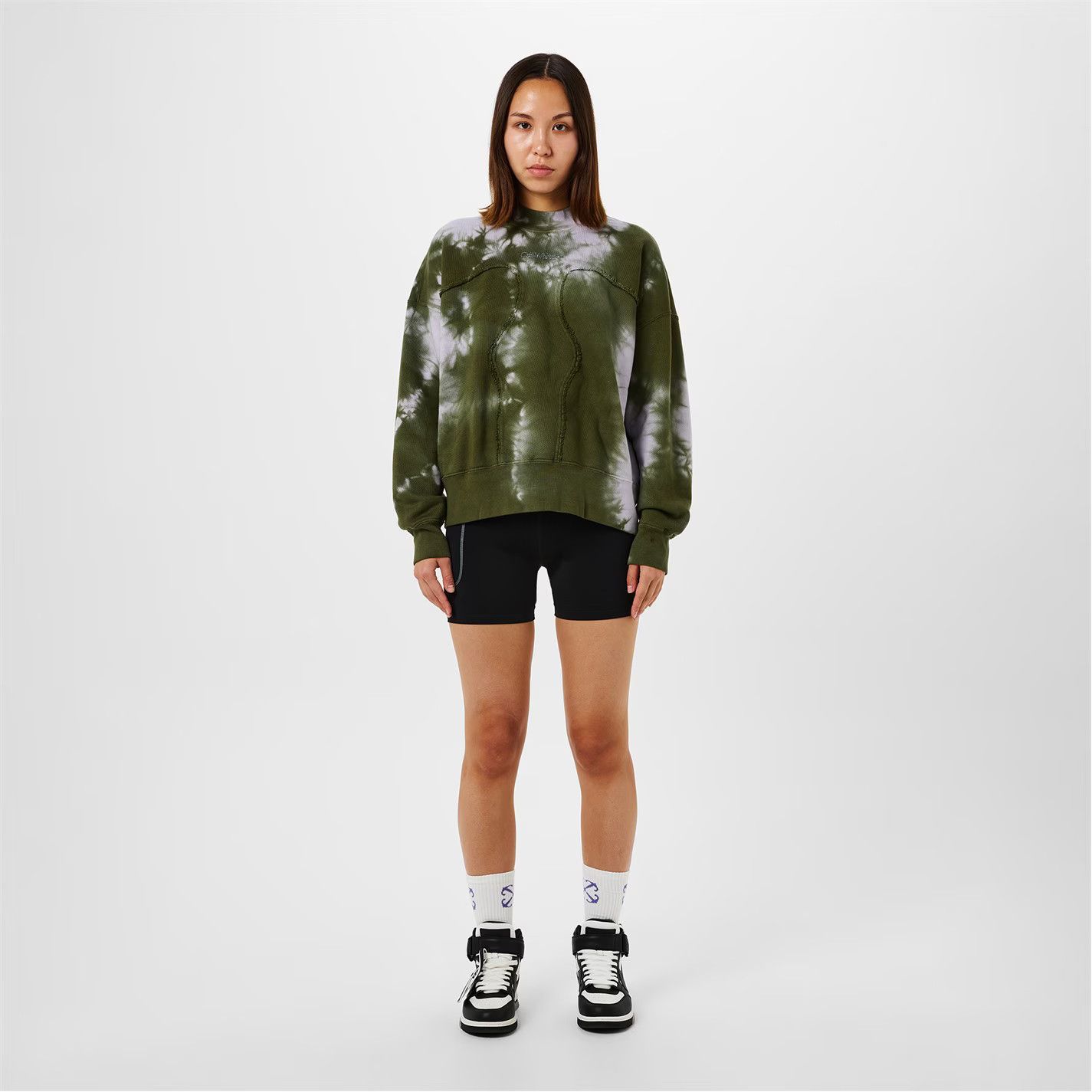 Off-White o1g2r1mq1224 Sweatshirt in Green & White Size XS / US 0-2 / IT 36-38 - 6 Thumbnail