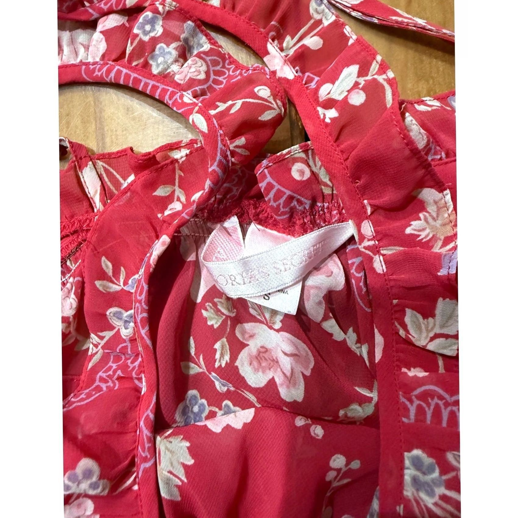 Victoria's Secret VINTAGE Victoria's Secret Set Lingerie Top Small Floral Thong 2 Piece Tank RR8 Shirt Womens Red Christmas? Size S / US 4 / IT 40 - 7 Thumbnail