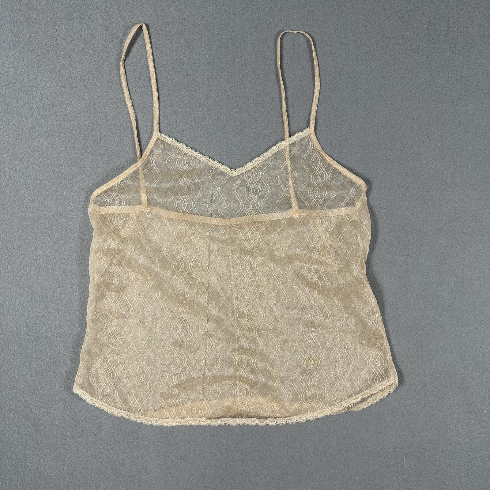 Other Women’s Tank Top Gold Sheer Mesh Vintage Size M / US 6-8 / IT 42-44 - 1 Thumbnail