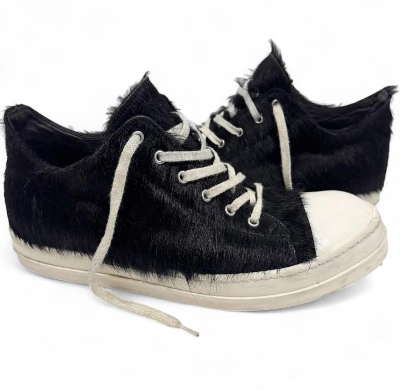 Black Pony Hair Rick Owen Ramones Low