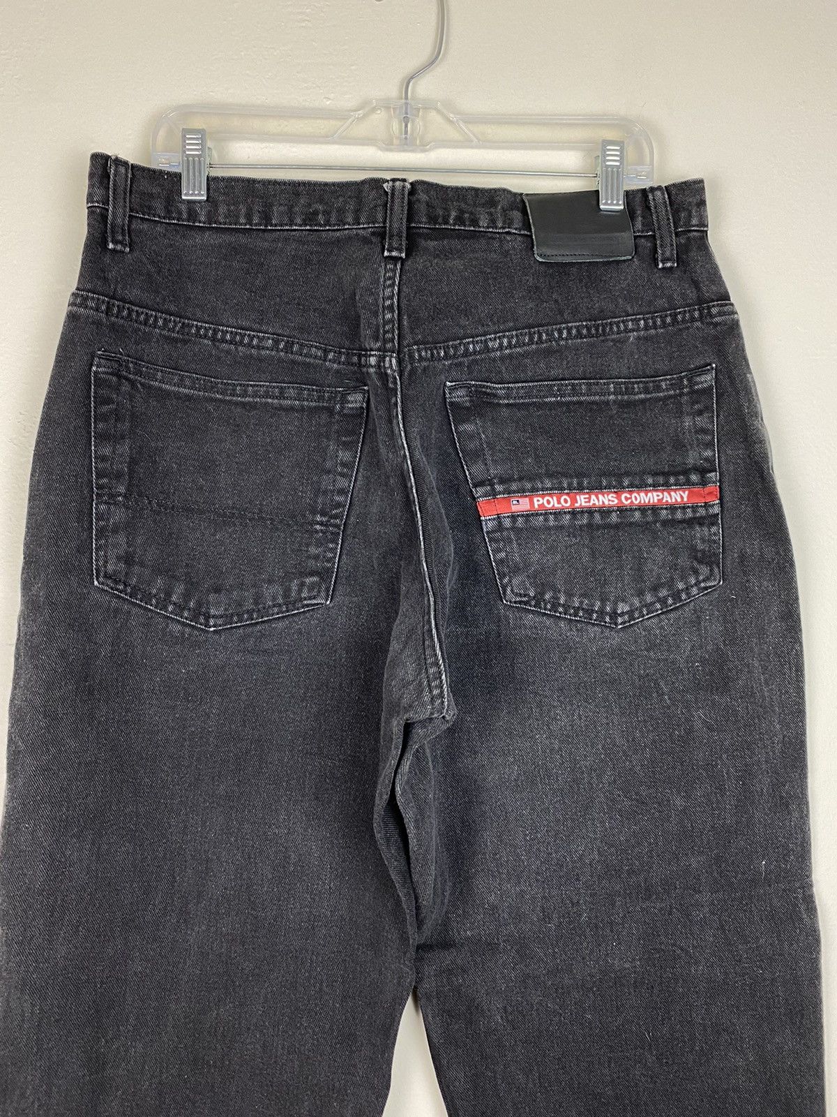 Polo Ralph Lauren × Ralph Lauren × Vintage Vintage Polo Ralph Lauren Baggy Relaxed Black Denim Jeans Size US 34 / EU 50 - 2 Thumbnail