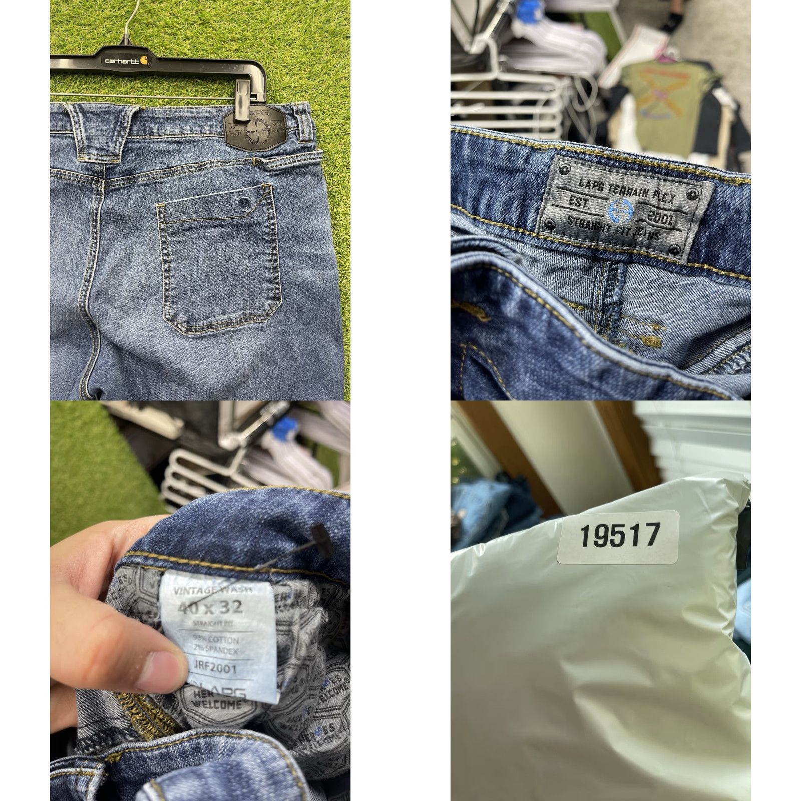 Denime LAPG Terrain Flex Jeans Mens 40x32 Slim Straight Denim Dark Blue Jeans Men Slim 5-Pocket LAPG Terrain Flex Size US 40 / EU 56 - 8 Thumbnail