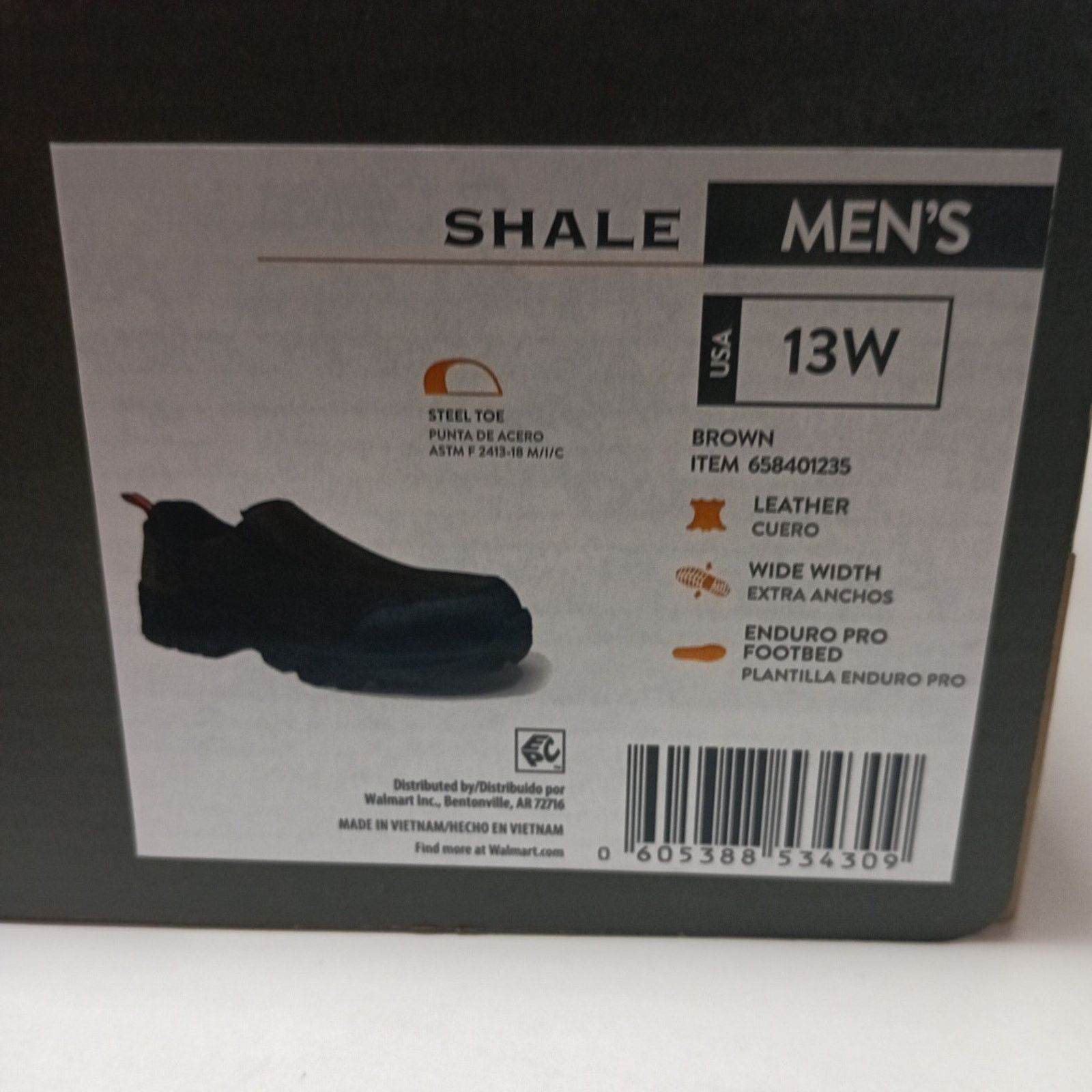Other BRAHMA Brown Leather Shale Steel Toe Slip-On Men's Size 13 W Size US 13 / EU 46 - 8 Thumbnail