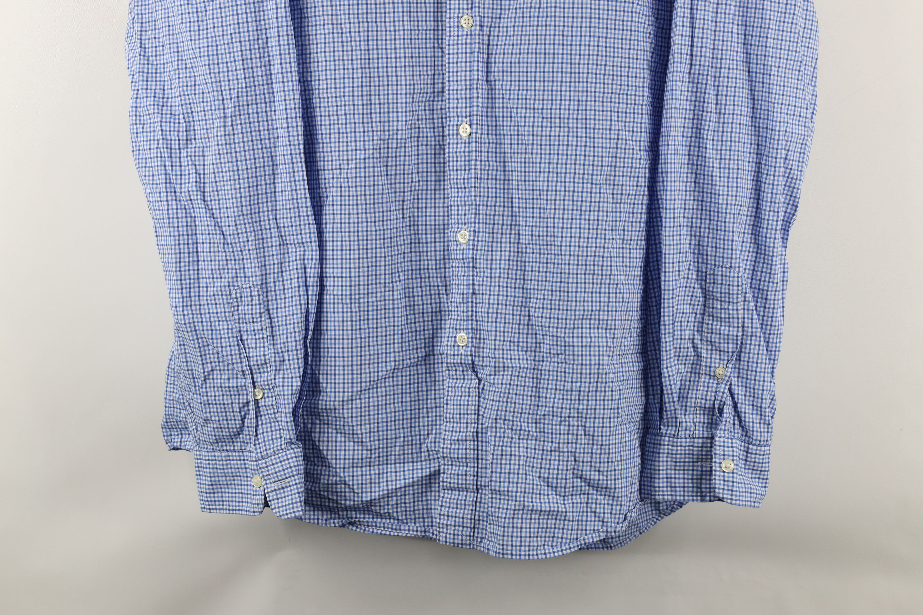 Polo Ralph Lauren Ralph Lauren Long Sleeve Button Down Shirt Blue Plaid Cotton Size US XL / EU 56 / 4 - 3 Thumbnail