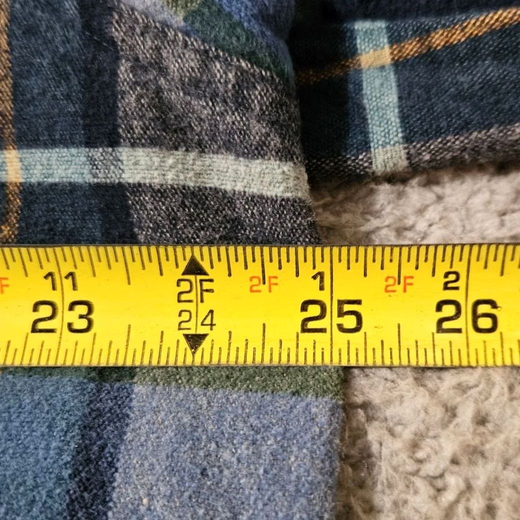Vintage LL Bean Chamois Cloth Flannel Shirt Blue Plaid Cotton Size Large Men's Size US L / EU 52-54 / 3 - 5 Thumbnail