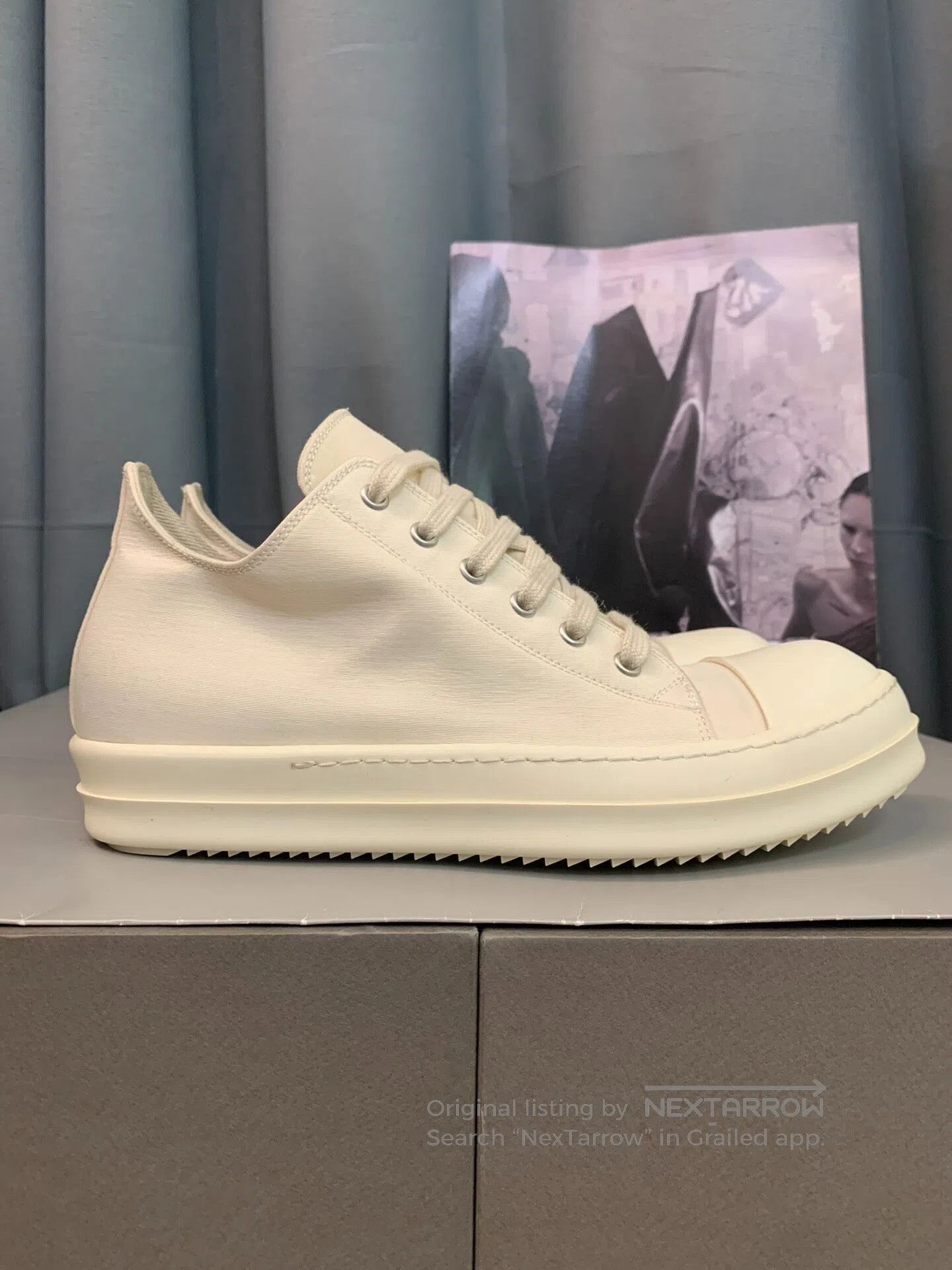 Rick Owens Rick Owens Teal Mainline Leather Low Ramones - Size 41