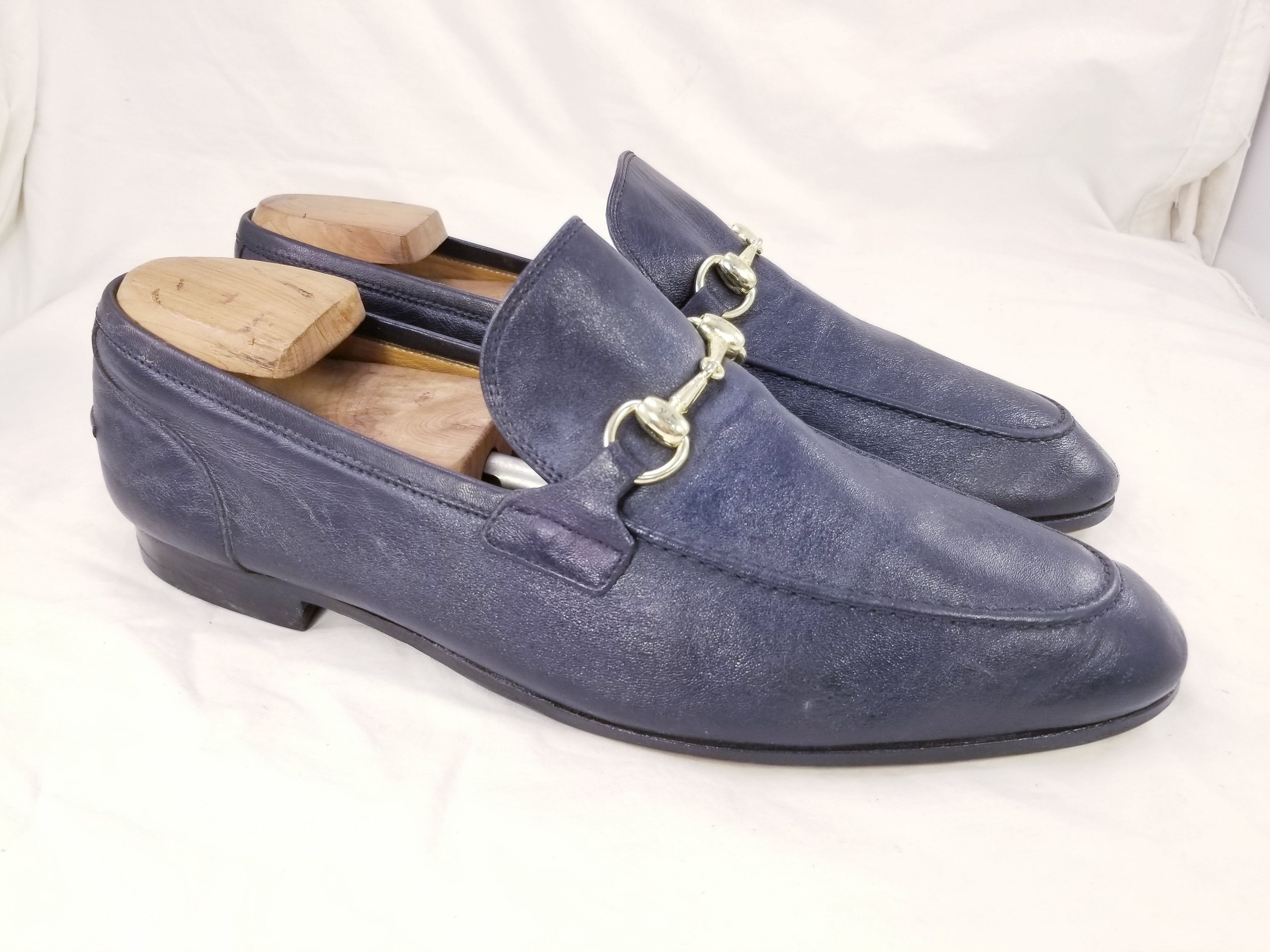 Gucci JORDAAN HORSEBIT DARK BLUE Size US 9.5 / EU 42-43 - 2 Thumbnail