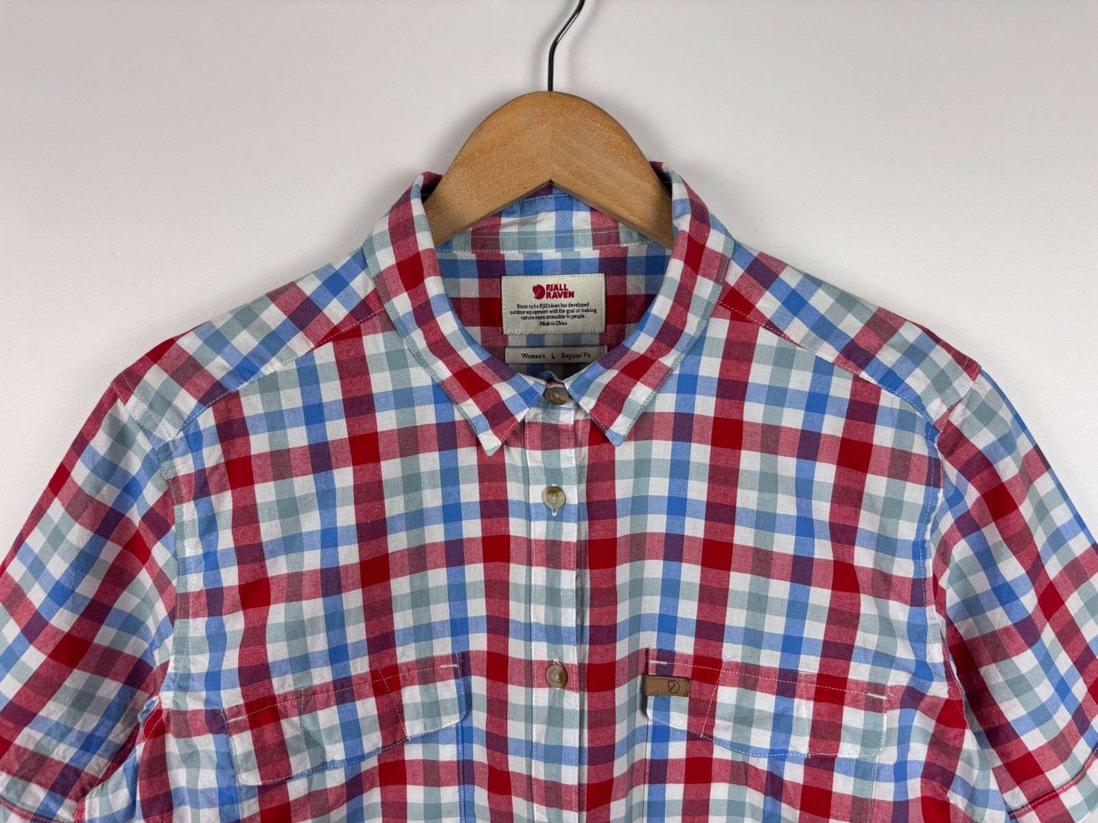 Fjallraven Fjallraven Ovik Short Sleeve Check Shirt Regular Red Blue L Size L / US 10 / IT 46 - 2 Thumbnail
