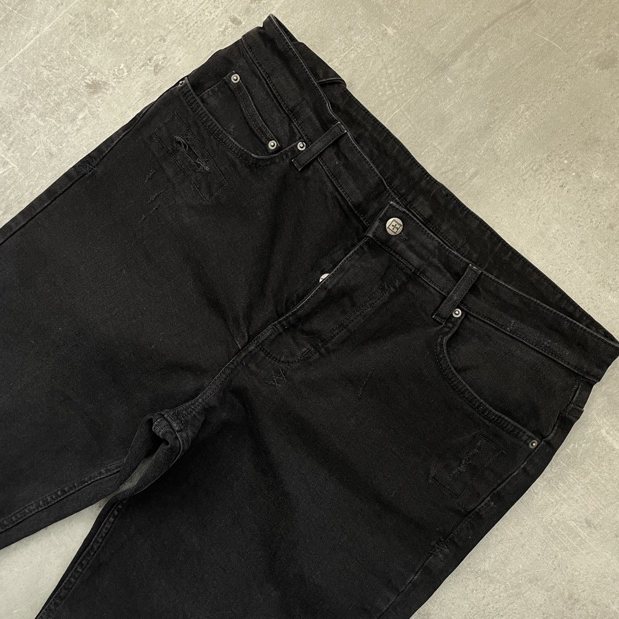 Japanese Brand Ksubi Chitch Pirate Black Distressed Patched Denim Size US 36 / EU 52 - 4 Thumbnail