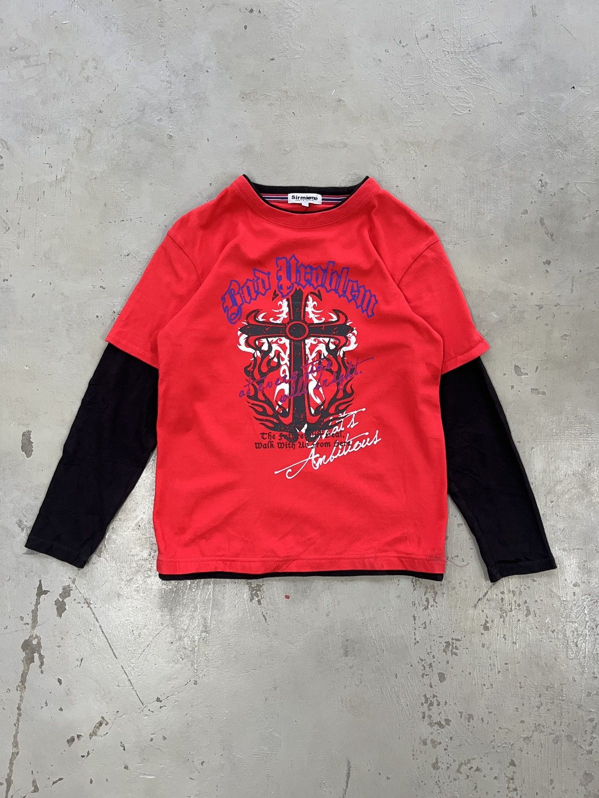 If Six Was Nine SIRMIONE BAD PROBLEMS CROSS CHROME HEART STYLE POEM TEE Size US XS / EU 42 / 0 - 1 Thumbnail