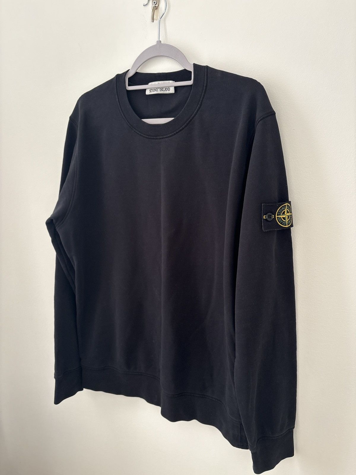 Stone Island Stone Island Garment Dyed Crew Sweatshirt Black XL Size US XL / EU 56 / 4 - 3 Thumbnail