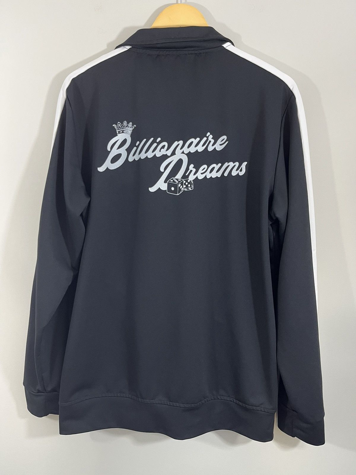 Vintage Billionaire Dreams Dice Black Stripe Track Jacket Size US L / EU 52-54 / 3 - 10 Thumbnail