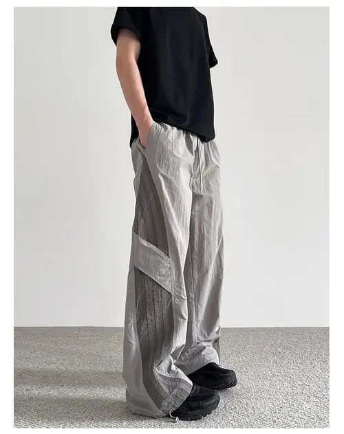 Japanese Brand Midori x Kanno Gray Baggy Striped Sweatpants Size US 32 / EU 48 - 3 Thumbnail