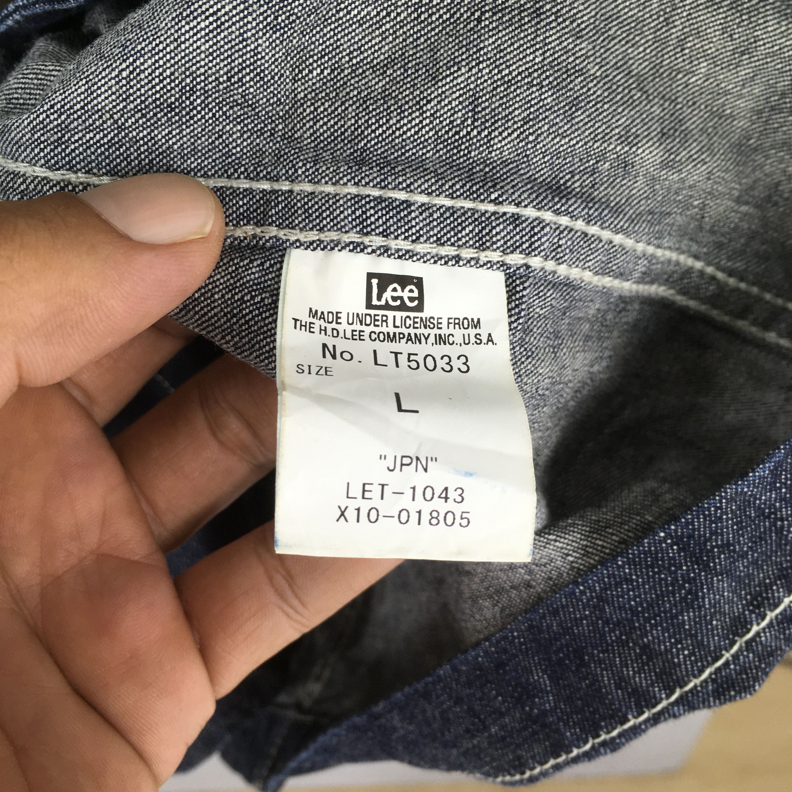 Lee Vintage 1990's Lee Sanforized Denim Worker Jacket Large Size US L / EU 52-54 / 3 - 7 Thumbnail