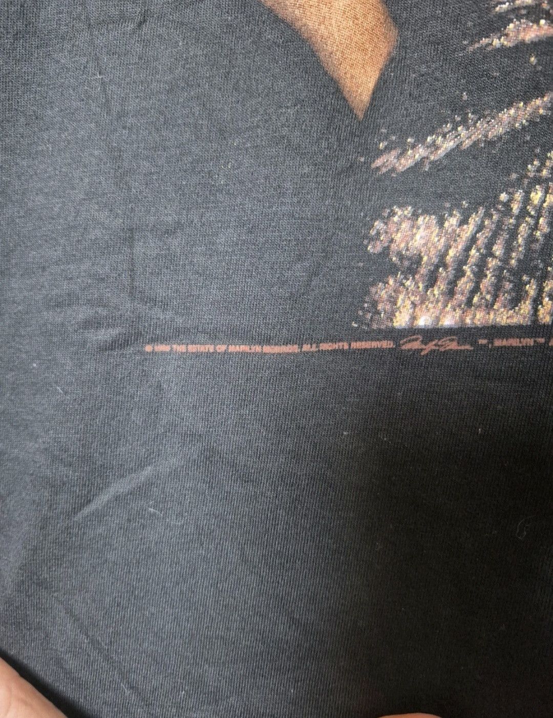Other Vintage 90S Marilyn Monroe USA Single Stetch T Shirt Gold L Size US L / EU 52-54 / 3 - 4 Thumbnail