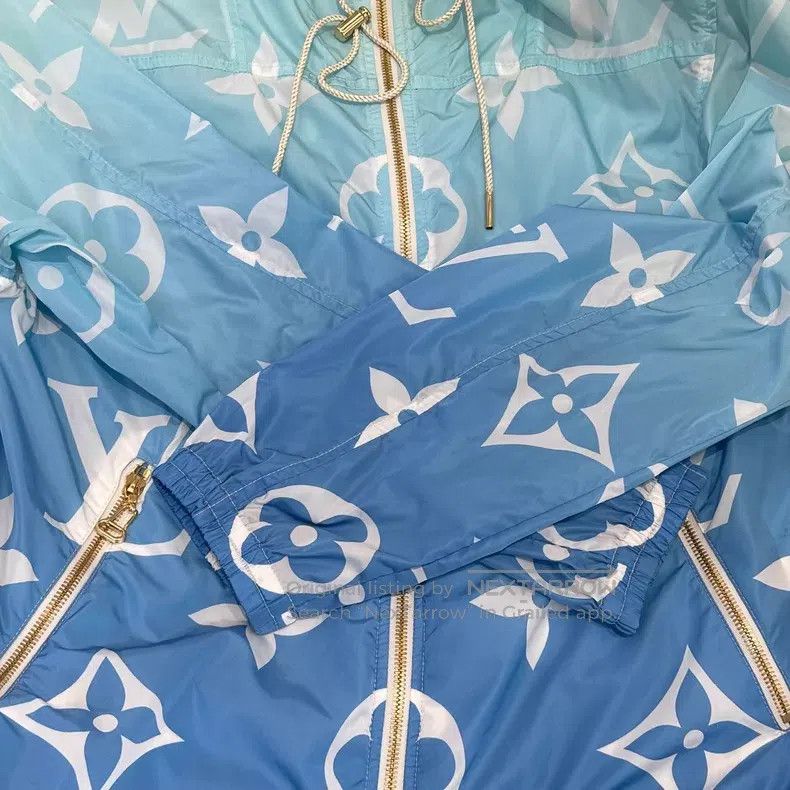 Louis Vuitton Louis Vuitton Blue logo presbyopic full print hooded draws Size XS / US 0-2 / IT 36-38 - 6 Thumbnail