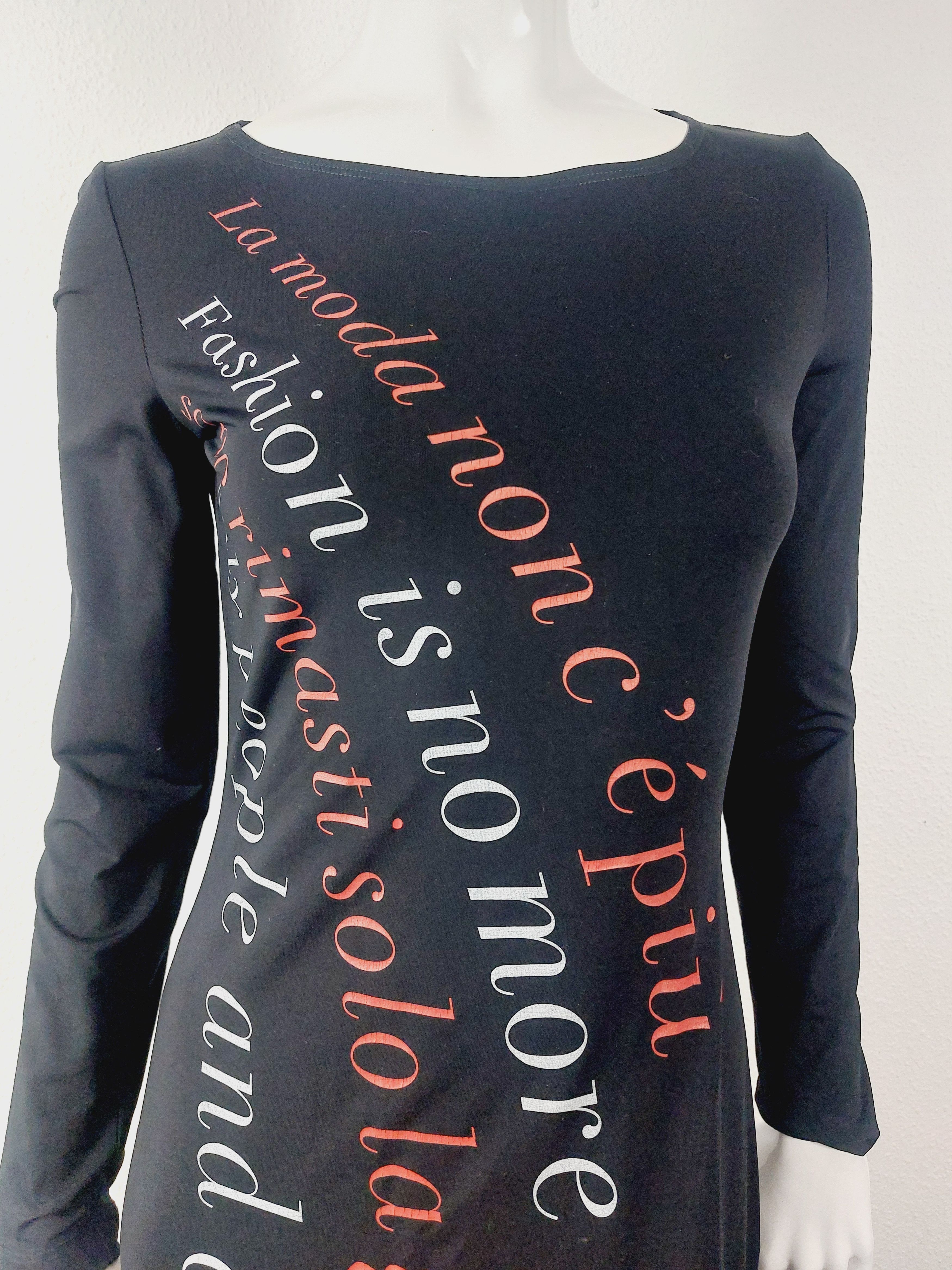 Moschino Moschino Fashion Is No More Slogan Text Moda Maxi Dress Size L / US 10 / IT 46 - 6 Thumbnail