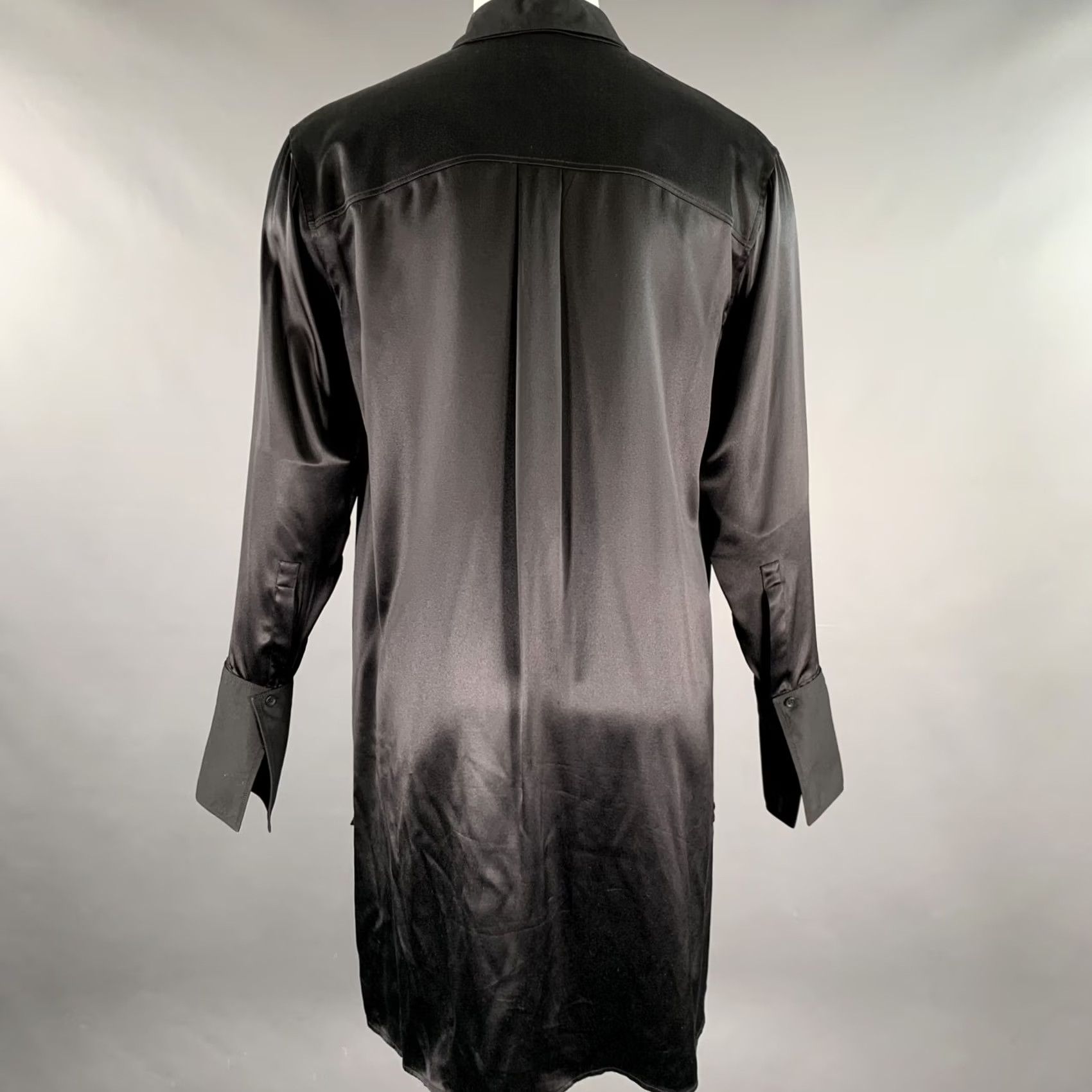 Loewe LOEWE Black Silk Tunic Long Sleeve Shirt S Mens Size US S / EU 44-46 / 1 - 4 Thumbnail