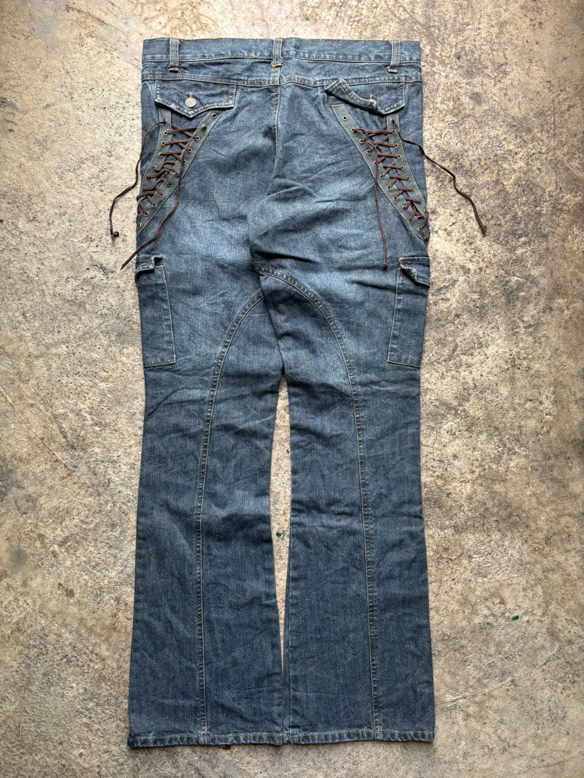 Japanese Brand 2000s In The Attic Japan Lace-Up Flared Jeans Size US 32 / EU 48 - 1 Thumbnail