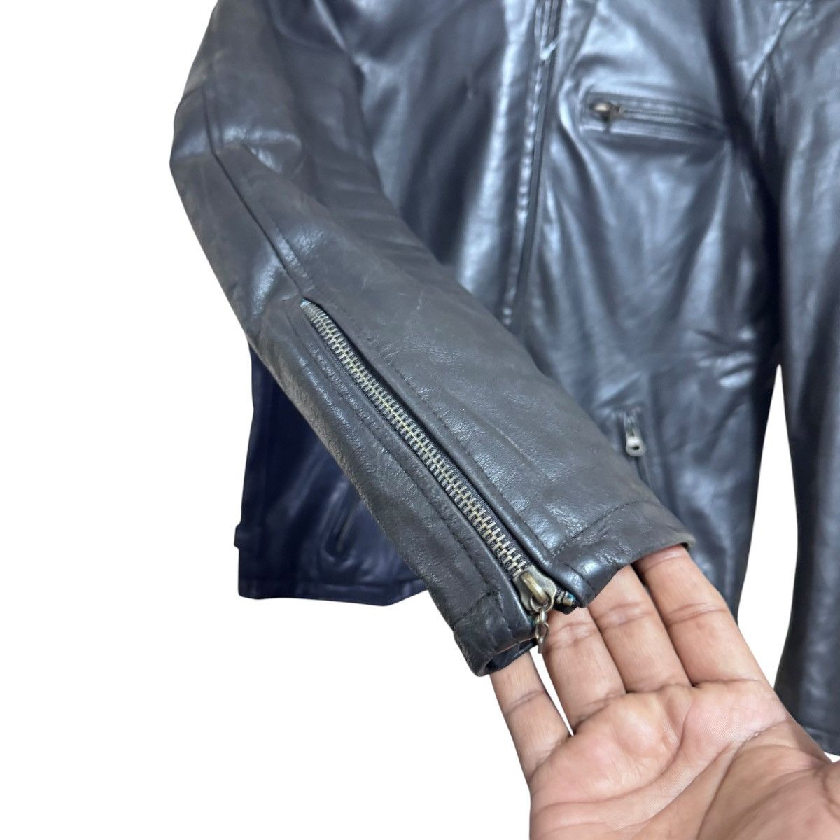 45rpm Vintage 45rpm Goatskin Leather Biker Jacket Size US XS / EU 42 / 0 - 7 Thumbnail