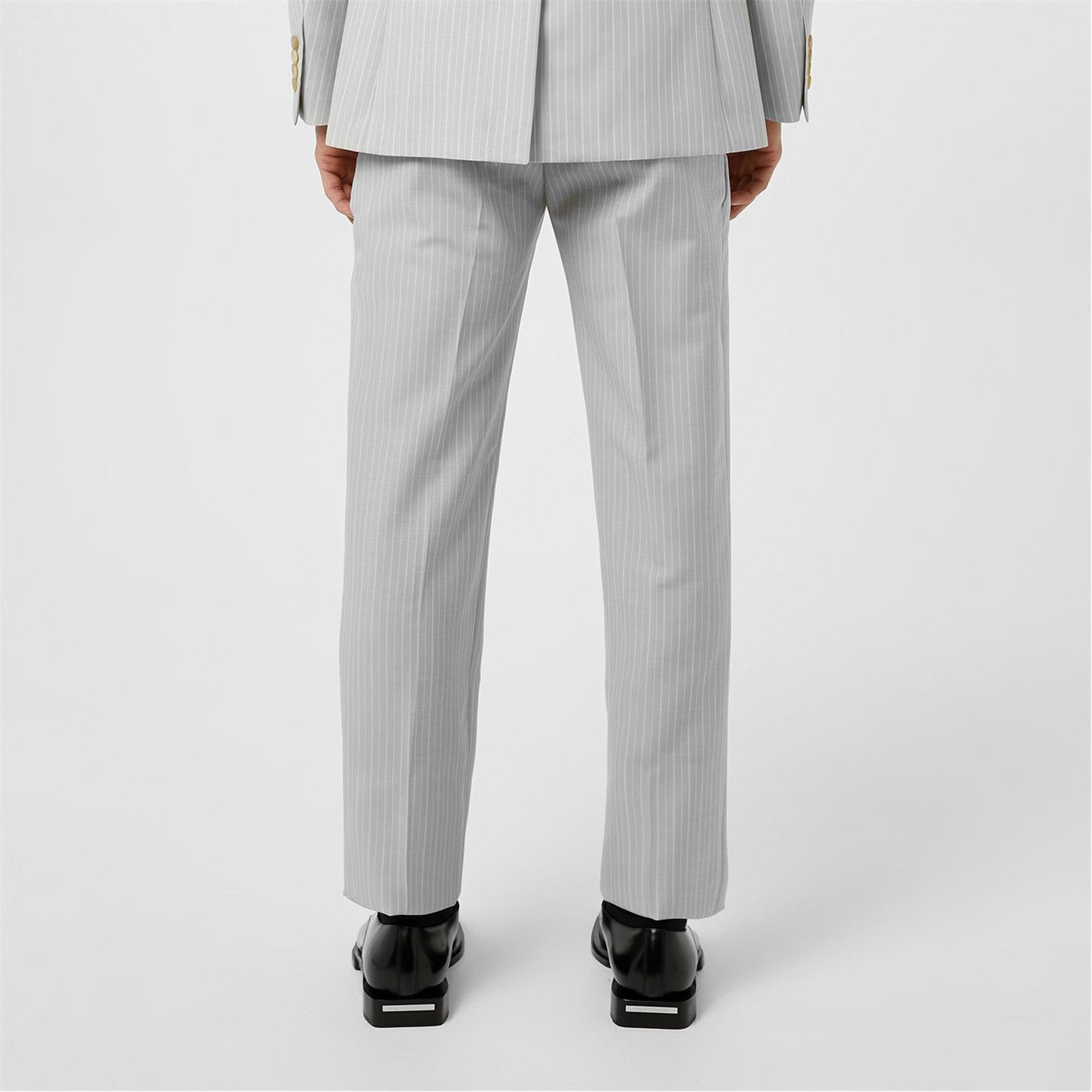 Alexander McQueen o1g2r1mq0326 Cigarette Trousers in Ice Grey Size US 32 / EU 48 - 4 Thumbnail