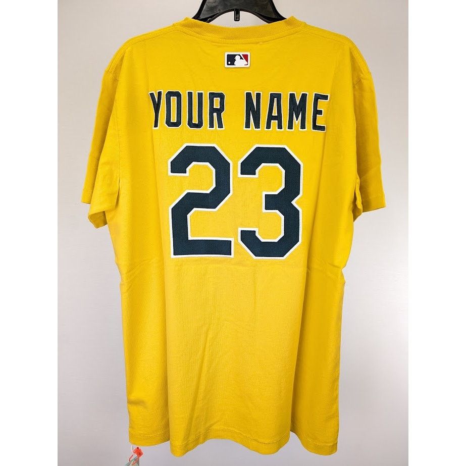 Off-White o1rshd1 MLB- Oakland Athletics Short Sleeve T-Shirt Yellow Size US XL / EU 56 / 4 - 16 Thumbnail