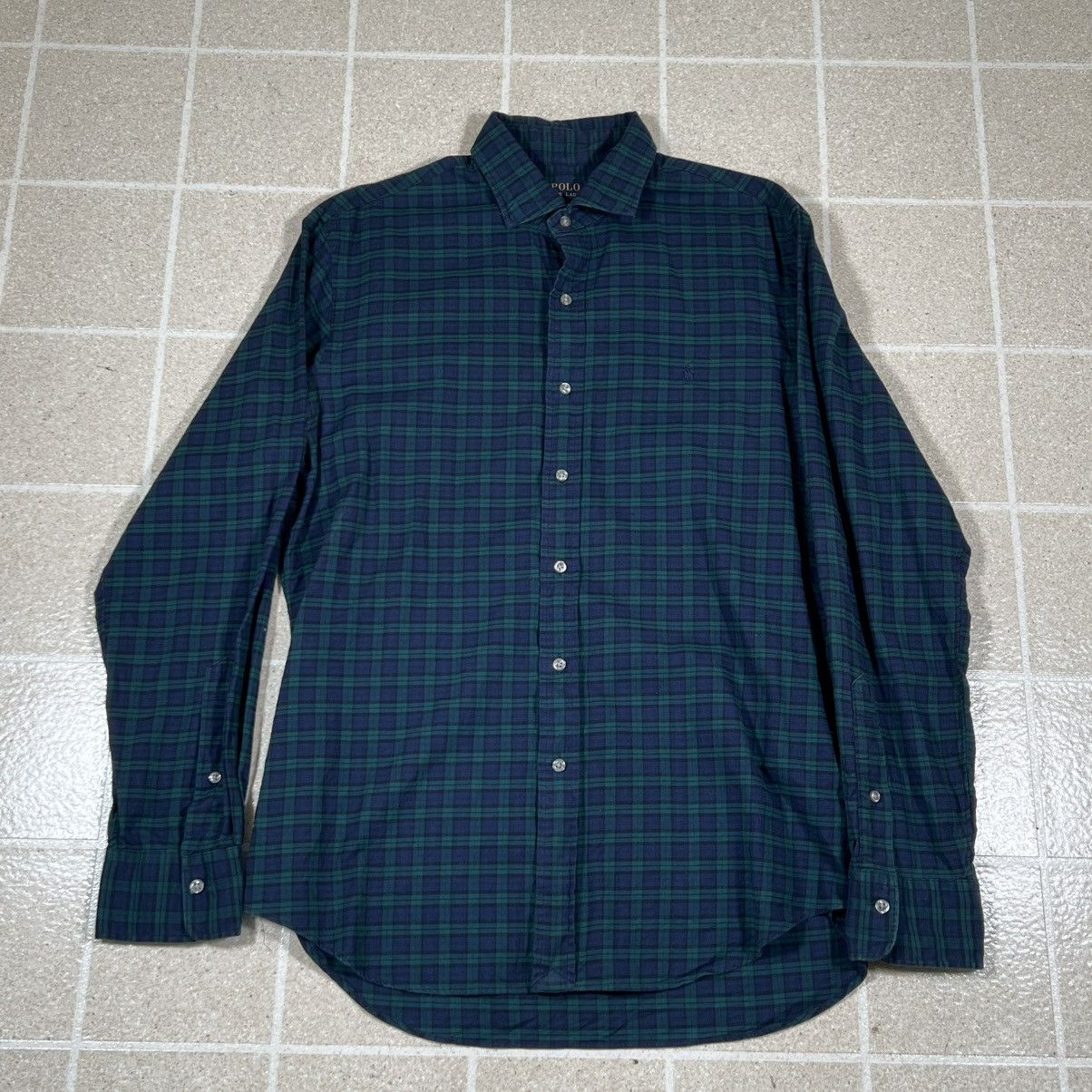 Polo Ralph Lauren Polo Ralph Lauren Slim Fit Shirt Blue Green Plaid Tartan Size US L / EU 52-54 / 3 - 1 Thumbnail