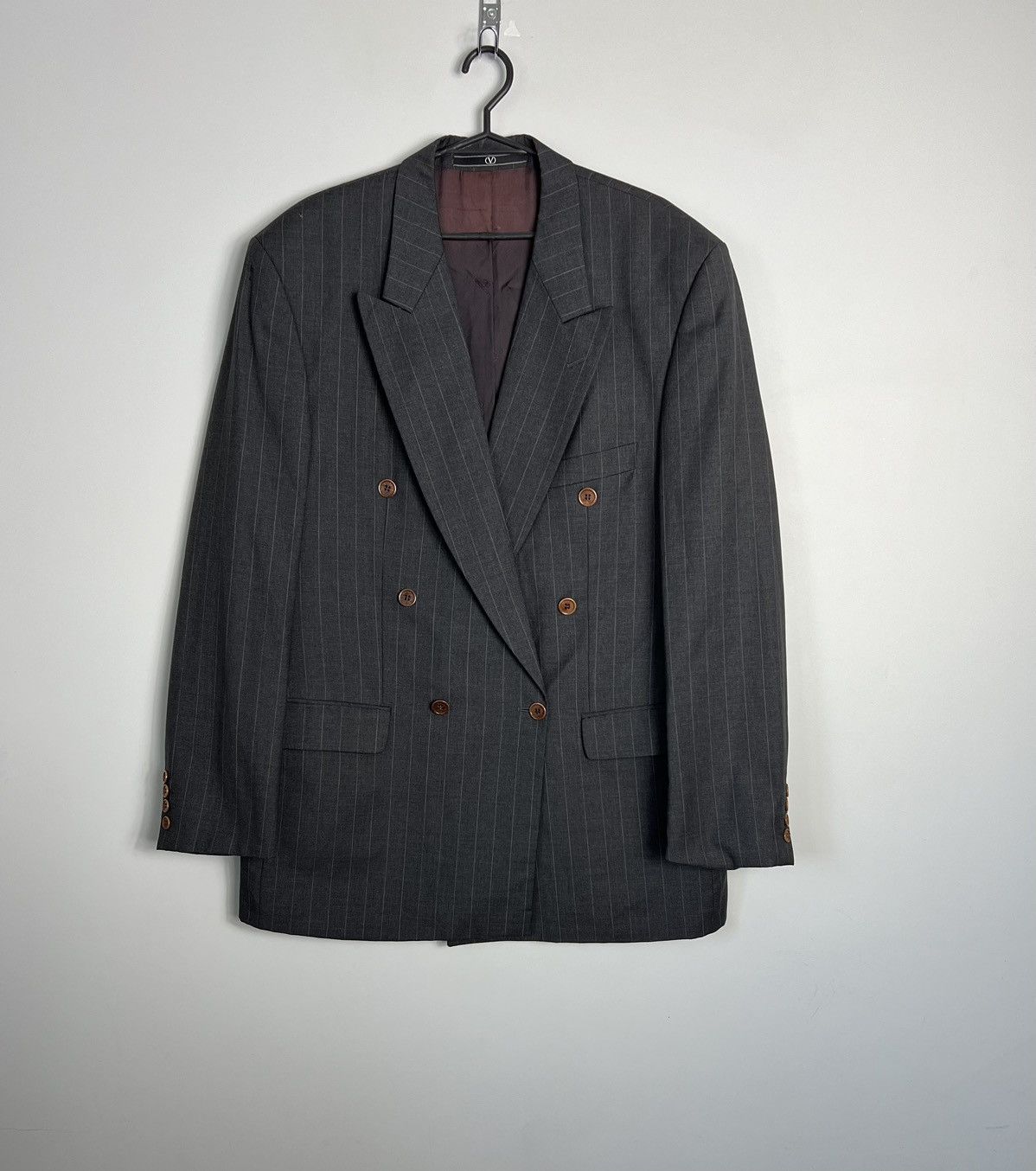 Valentino Dwurzędowa Marynarka Valentino Uomo Pure New Wool Vintage Size L / US 10 / IT 46 - 1 Thumbnail