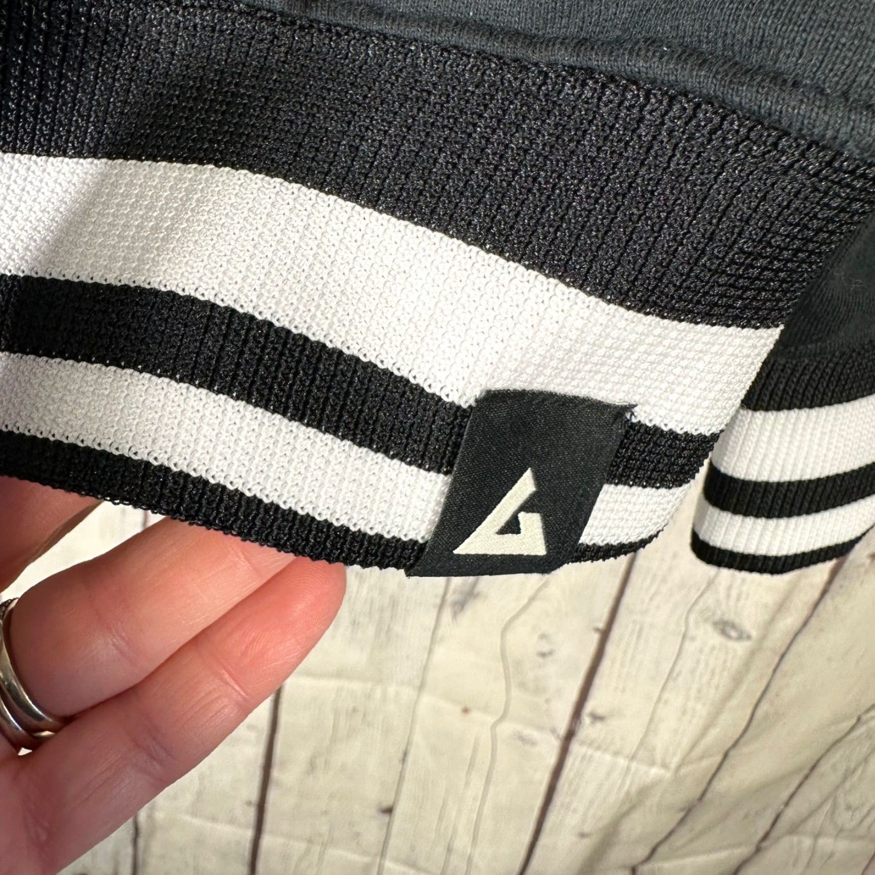 Vintage American Giant Mens Varsity Bomber Jacket Black White Snap Front Made in USA S Size US S / EU 44-46 / 1 - 5 Thumbnail