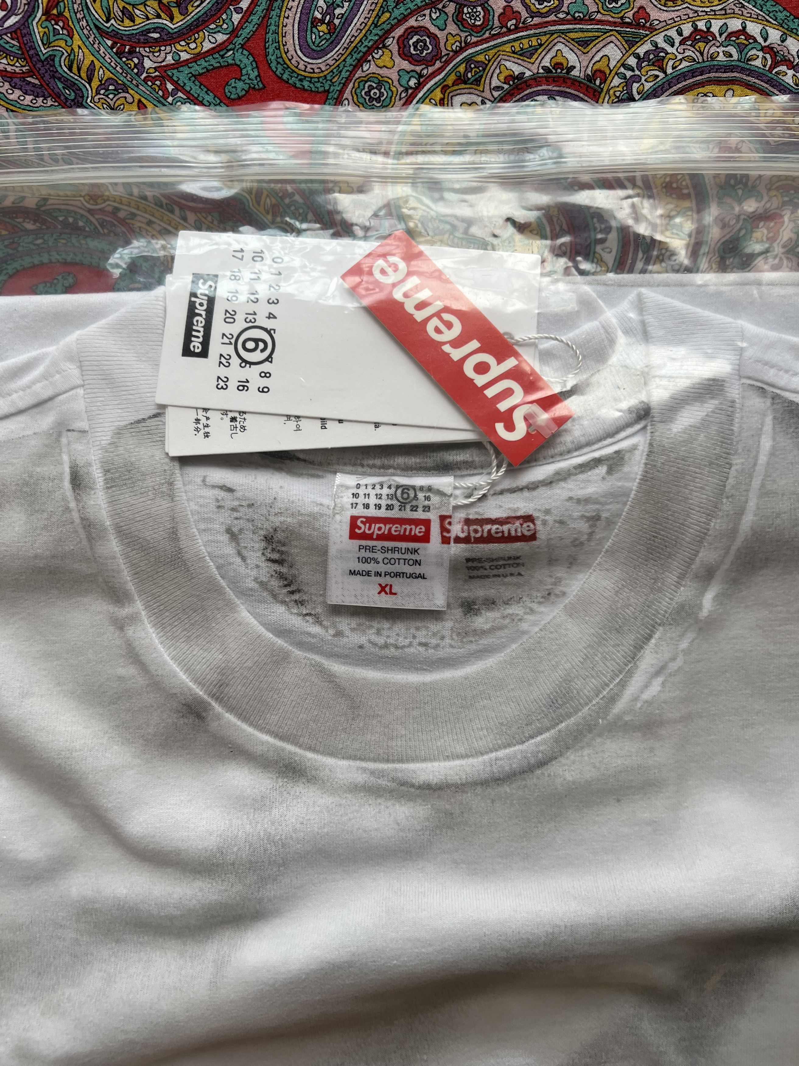 Maison Margiela × Supreme Supreme ®/ MM6 Maison Margiela Box Logo Tee XL white Size US XL / EU 56 / 4 - 19 Thumbnail