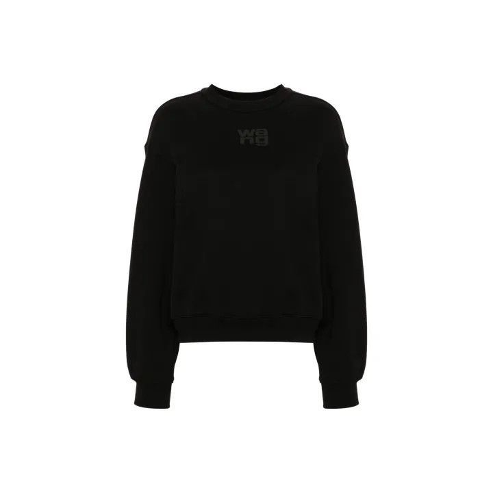 Alexander Wang Alexander Wang Black Cotton Logo Sweatshirt - Size XS / US 0-2 / IT 36-38 - 1 Thumbnail