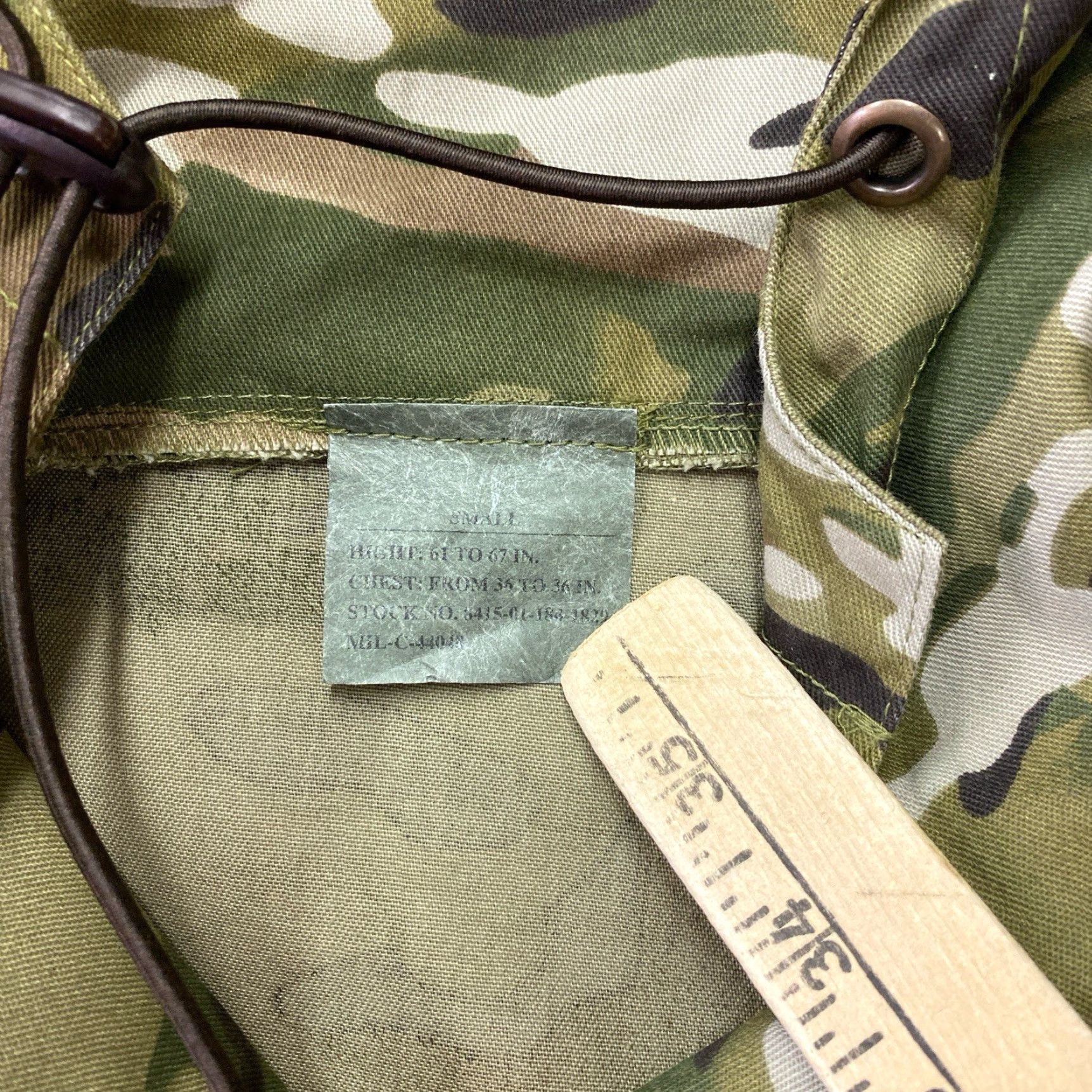 Olive Army Smock Military Style Anorak Pullover Olive Small Mens Jacket Size US S / EU 44-46 / 1 - 2 Thumbnail