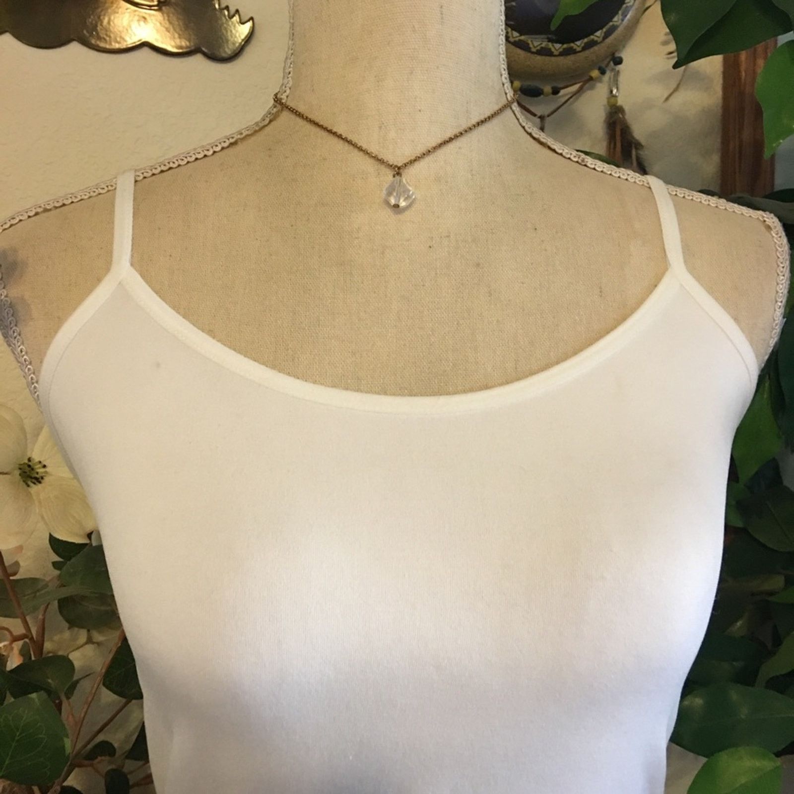 Vintage Vintage 80s faceted glass crystal on gold chain Size ONE SIZE - 3 Thumbnail