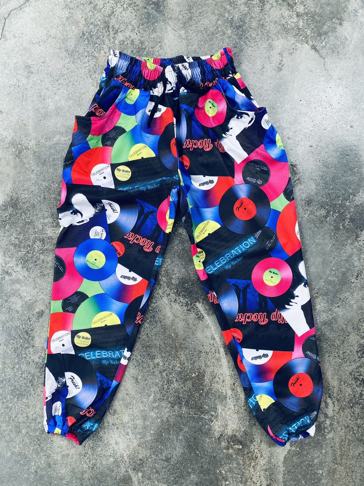 Japanese Brand Vintage Hip Rock Printed Vinyl Pants Size US 28 / EU 44 - 1 Thumbnail