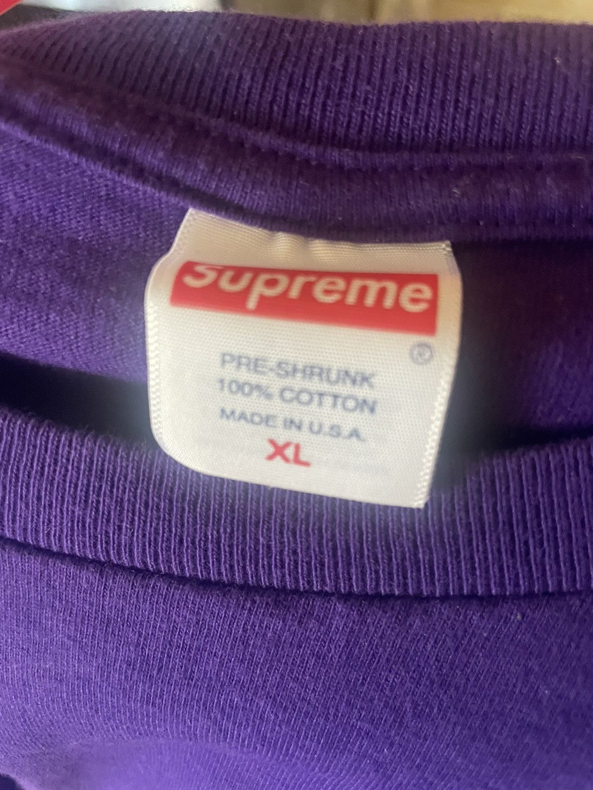 Supreme Supreme worship tee -purple-fw23 Size US XL / EU 56 / 4 - 4 Thumbnail