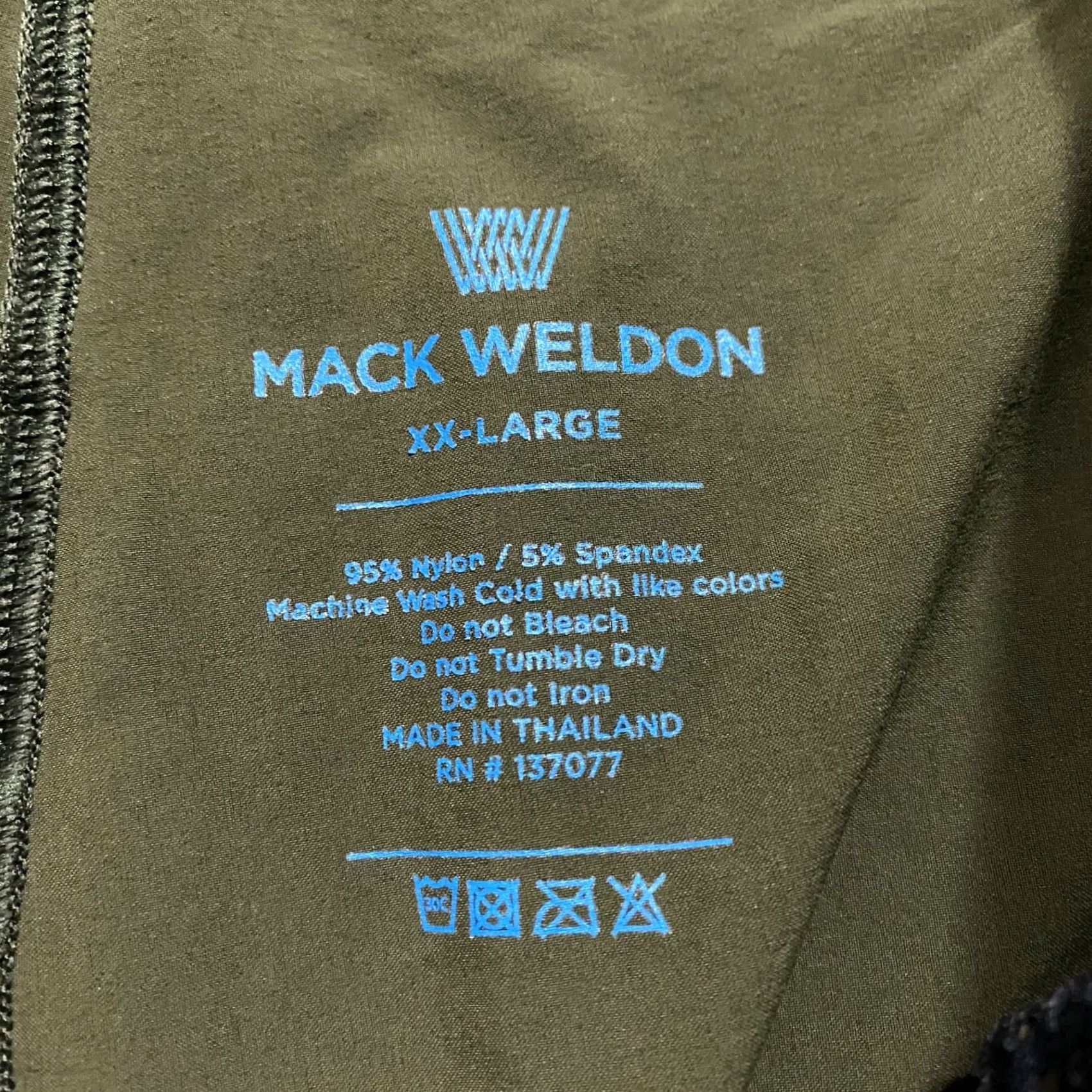 Vintage Mack Weldon Shorts Mens Bermuda Athletic Drawstring Lightweight Pockets Gray Green 7in Inseam Nylon Spandex Quick Dry Athletic Mens Size US 33 - 3 Thumbnail