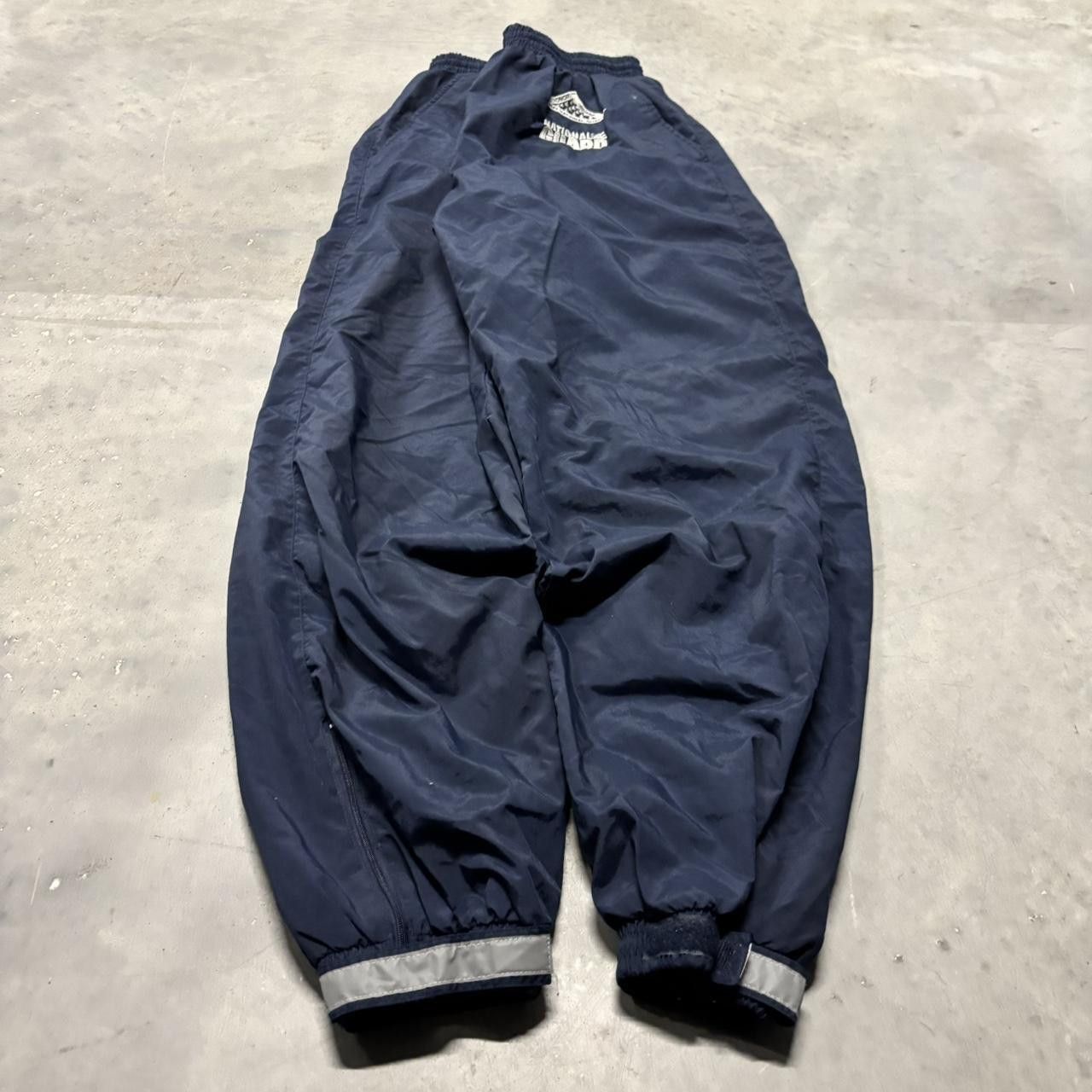 Japanese Brand × Vintage Crazy Vintage Y2K/2000s Baggy Navy Blue Streetwear Track Pants! Size US 30 / EU 46 - 3 Thumbnail
