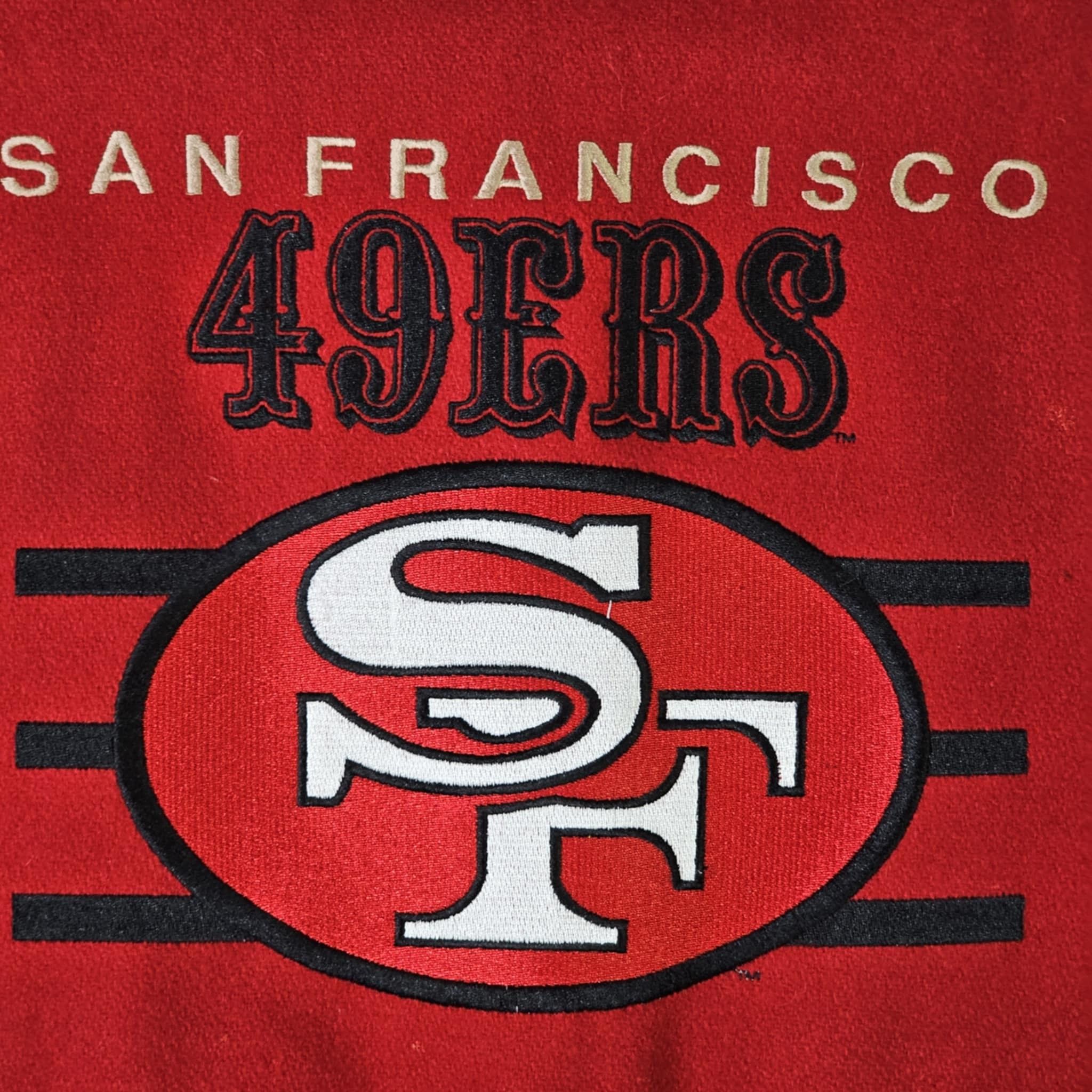 Delong × NFL × Vintage San Francisco 49ers Vintage 90s DeLong Varsity Jacket Size US XL / EU 56 / 4 - 5 Thumbnail