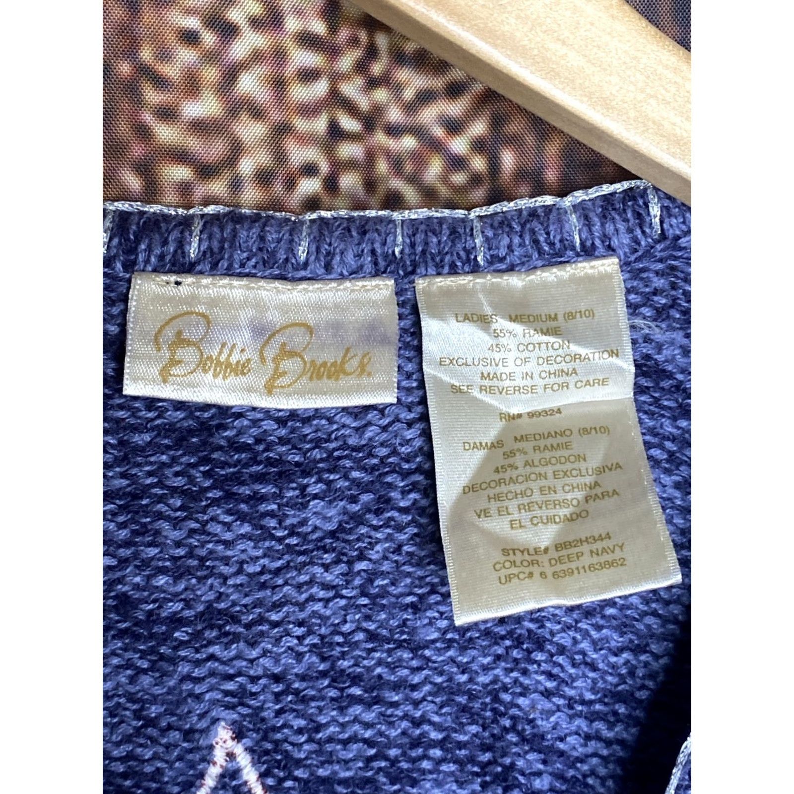 Vintage Bobbie Brooks Womens Vest Full Zip Knitted Blue Christmas Size M Size M / US 6-8 / IT 42-44 - 2 Thumbnail