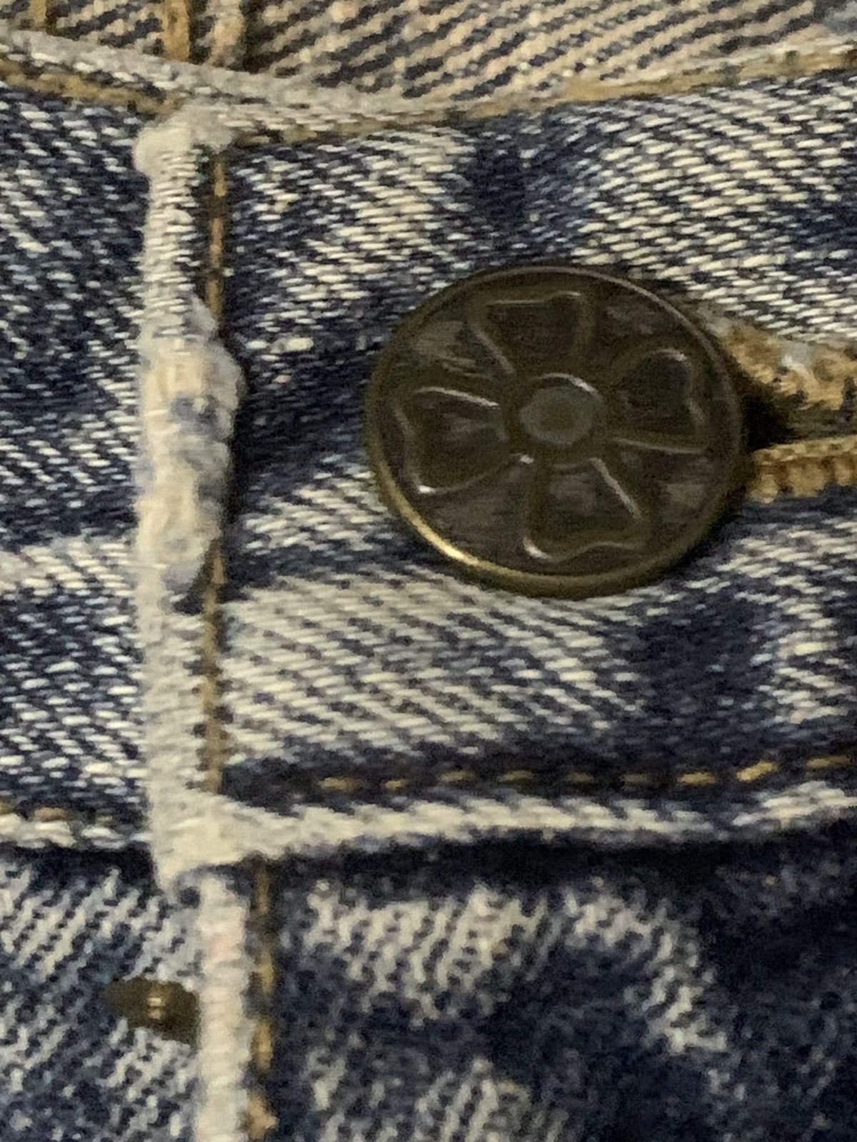If Six Was Nine Ozone Rocks Distress Denim Patchworh Selvedge Jeans Size US 32 / EU 48 - 5 Thumbnail