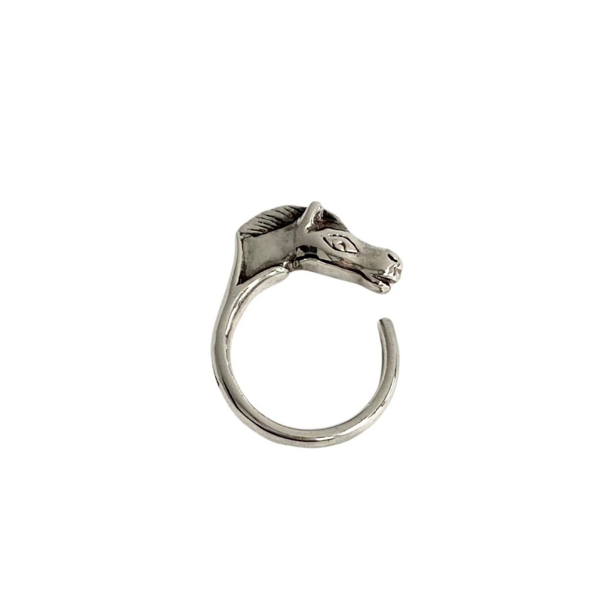image of Hermes Cheval Horse Ring, Silver 925, Women's 13686