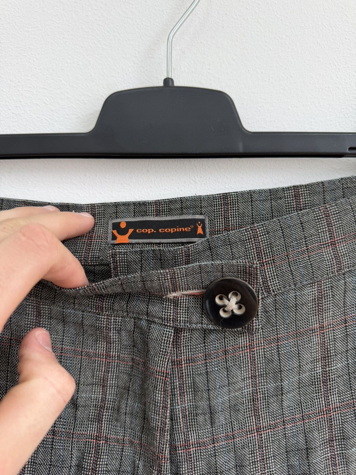 Cop Copine Cop.Copine France Plaid Checked Cropped Pants Avant-Garde Size 28" / US 6 / IT 42 - 5 Thumbnail