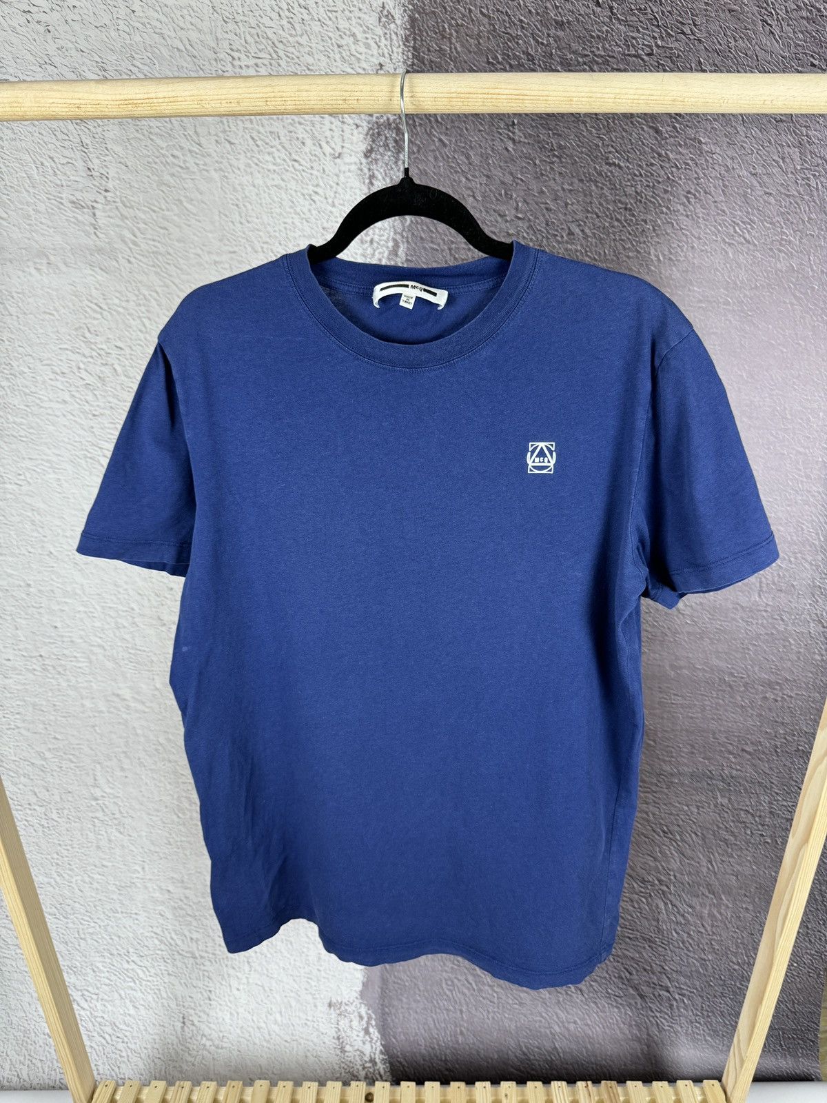 Alexander McQueen McQ by Alexander McQueen blue basic small logo tee shirt Size US XL / EU 56 / 4 - 1 Thumbnail