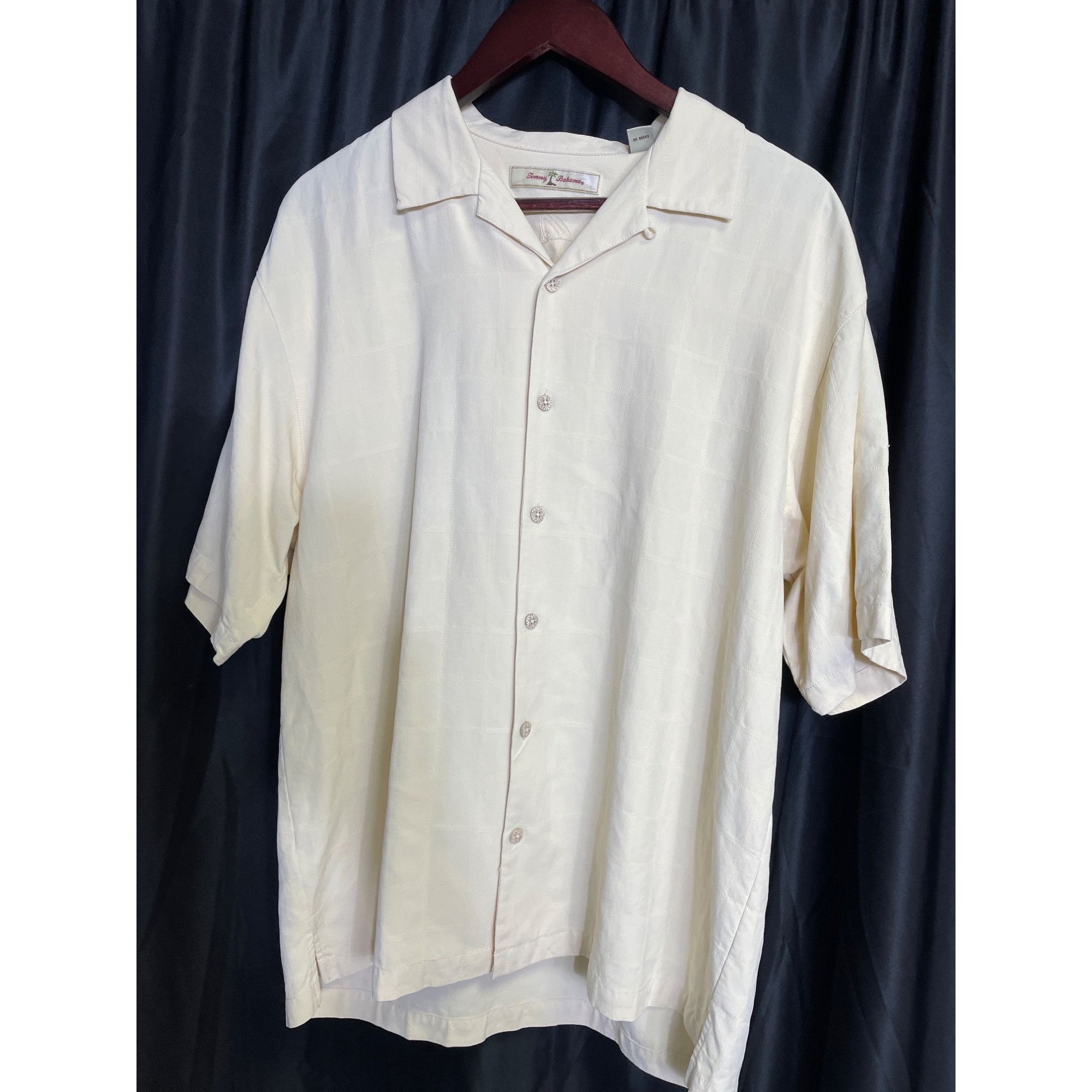 Tommy Bahama Tommy Bahama Mens Yellow All Silk Button Down Dress Shirt Si Size US L / EU 52-54 / 3 - 14 Thumbnail