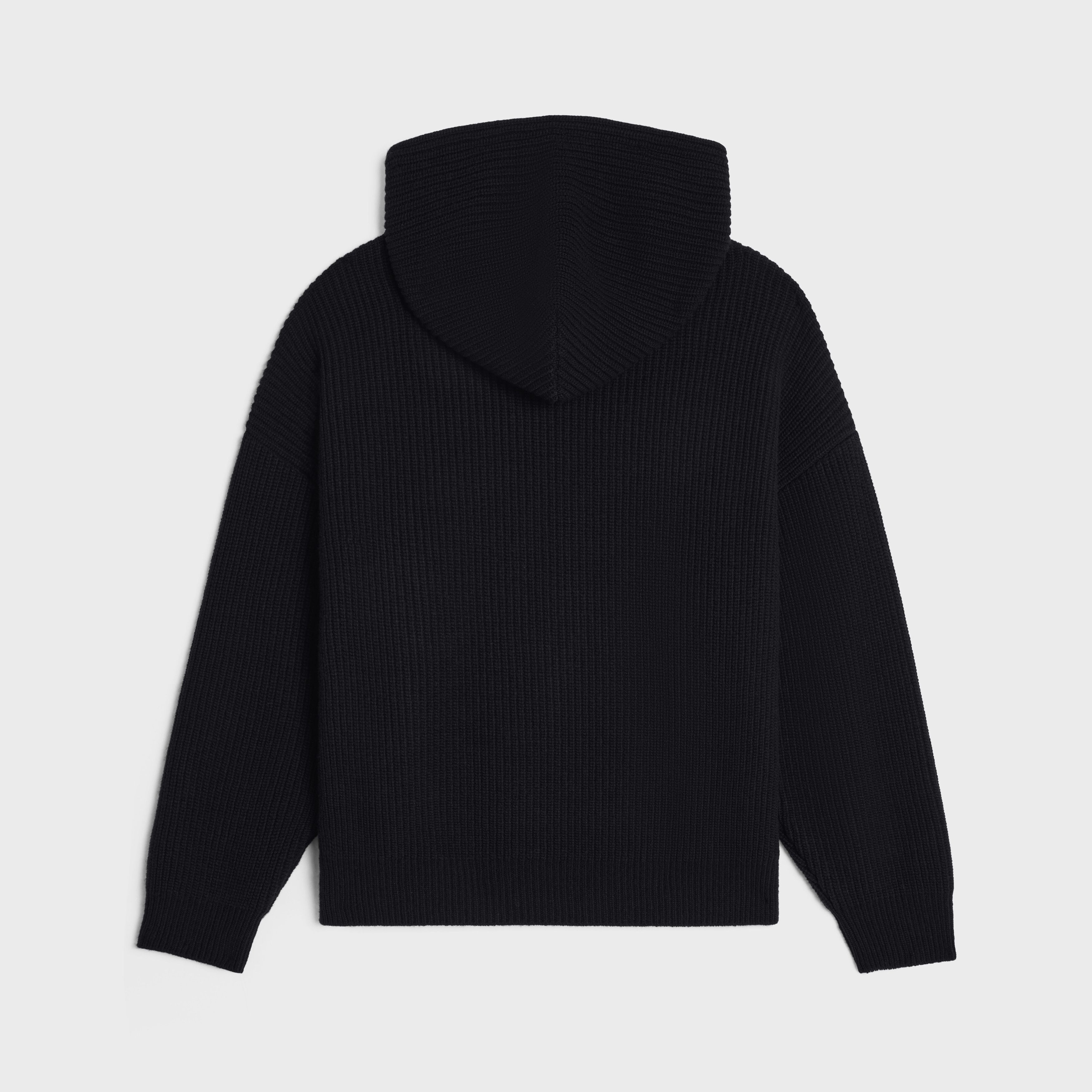 Celine o1bcso1str0925 2AX0A311Y Hooded Sweater in Black Size US XL / EU 56 / 4 - 2 Thumbnail