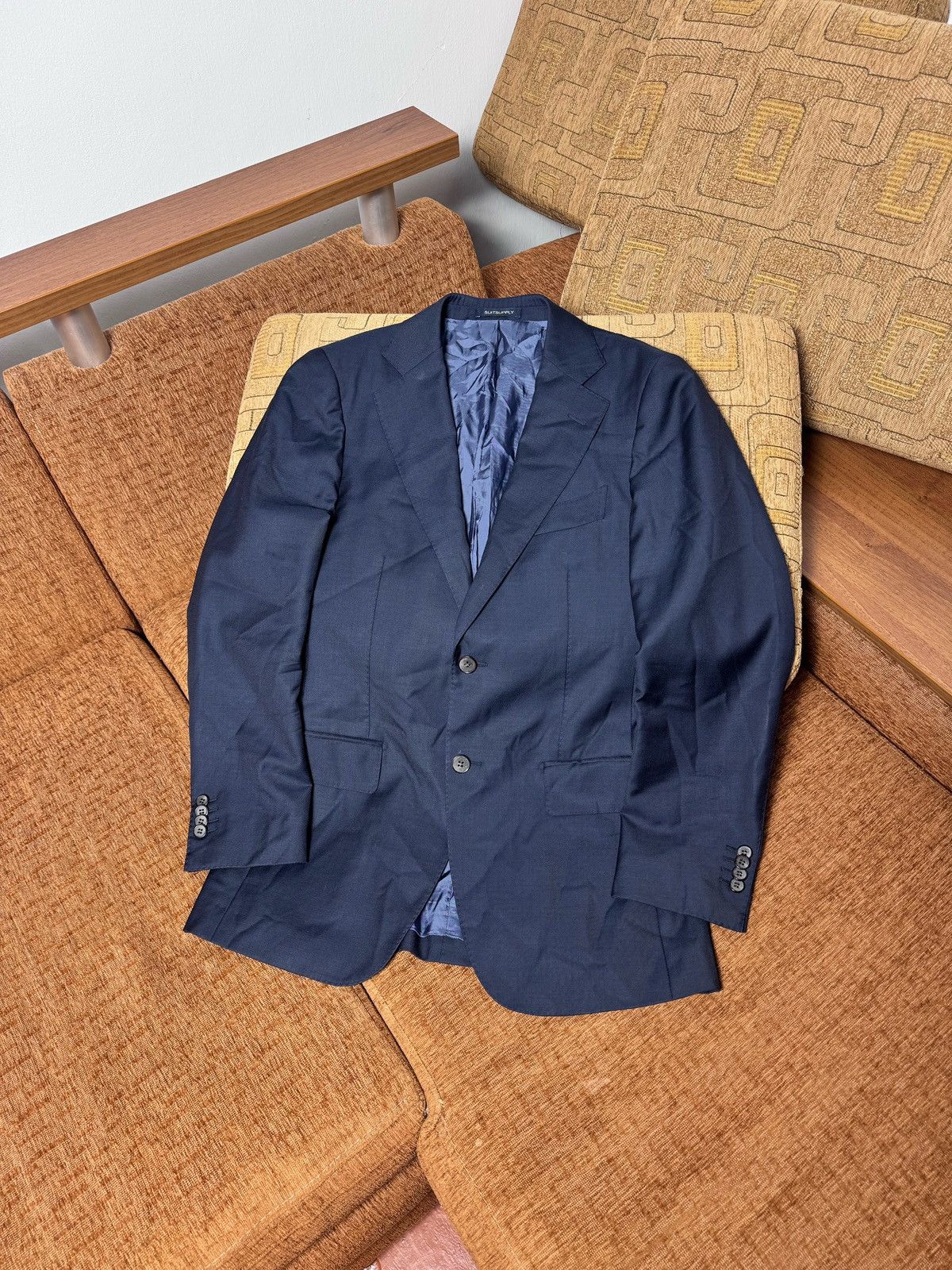 Suitsupply Suitsupply Pure Wool Lazio Single Breasted Suit Jacket Pants Size 46S - 2 Thumbnail