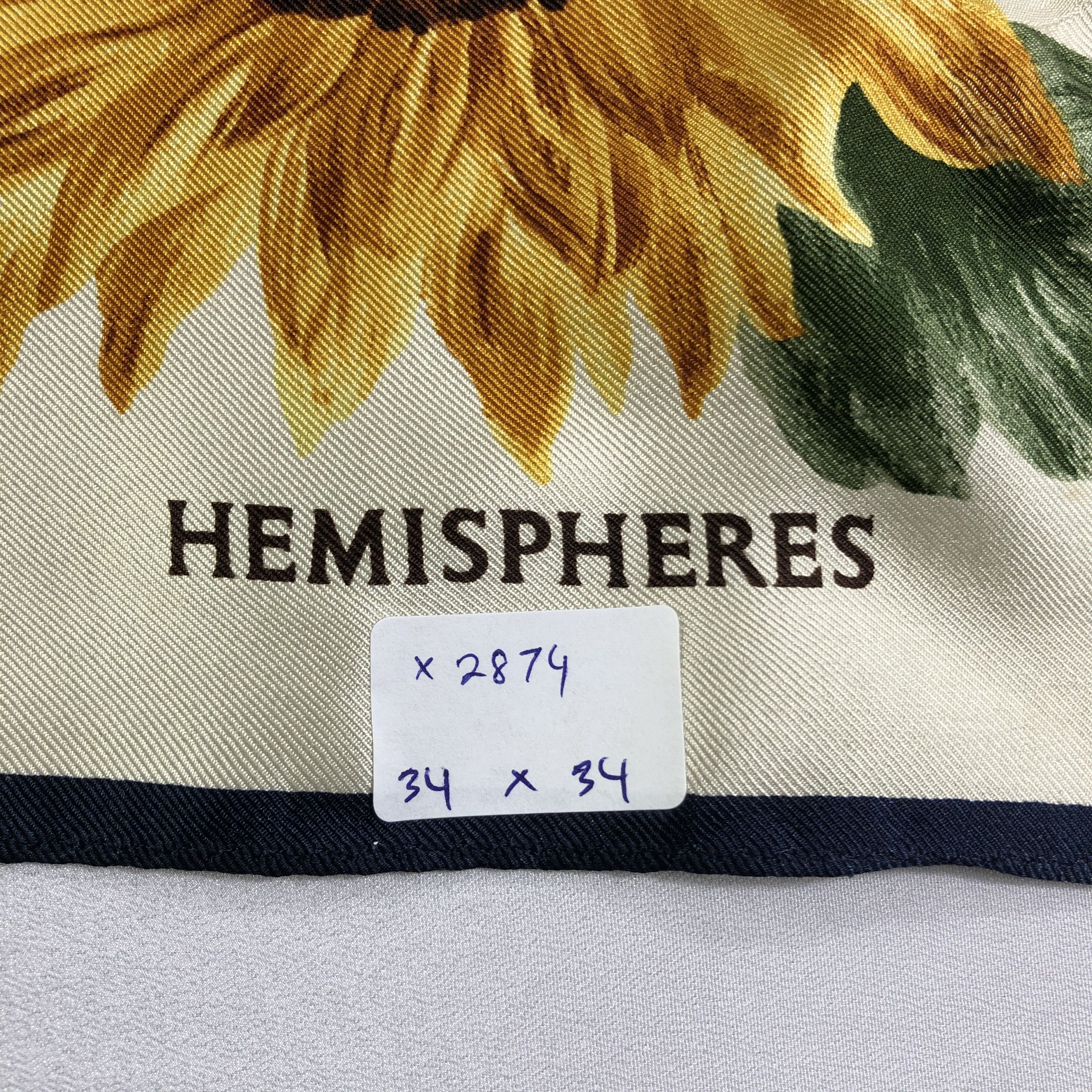 Vintage Vintage Hemispheres Silk Scarf Size ONE SIZE - 7 Thumbnail