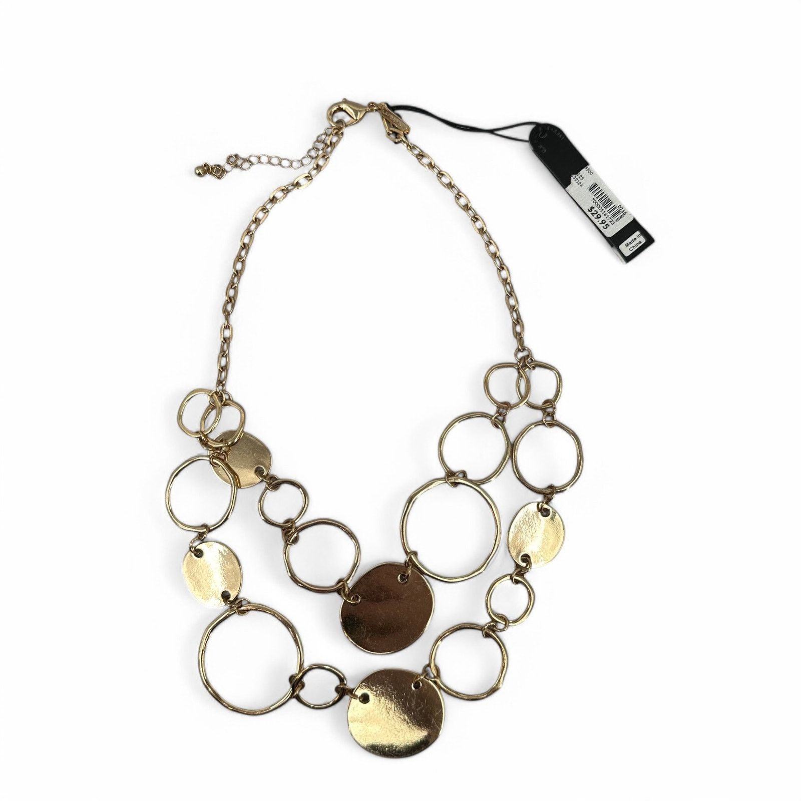 Other Lane Bryant Goldtone Necklace Organic Circles Double Strand Size ONE SIZE - 6 Thumbnail